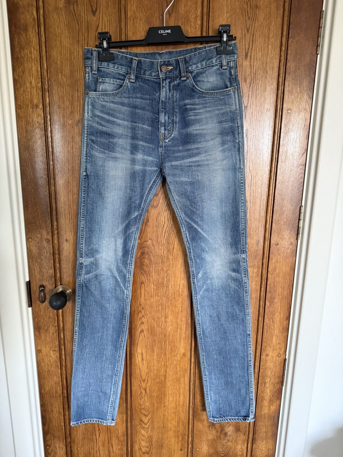 パンツ CELINE stone wash skinny jeans M_SK_004 Celine Skinny Jeans in Union Wash Denim M_SK_004 | Grailed