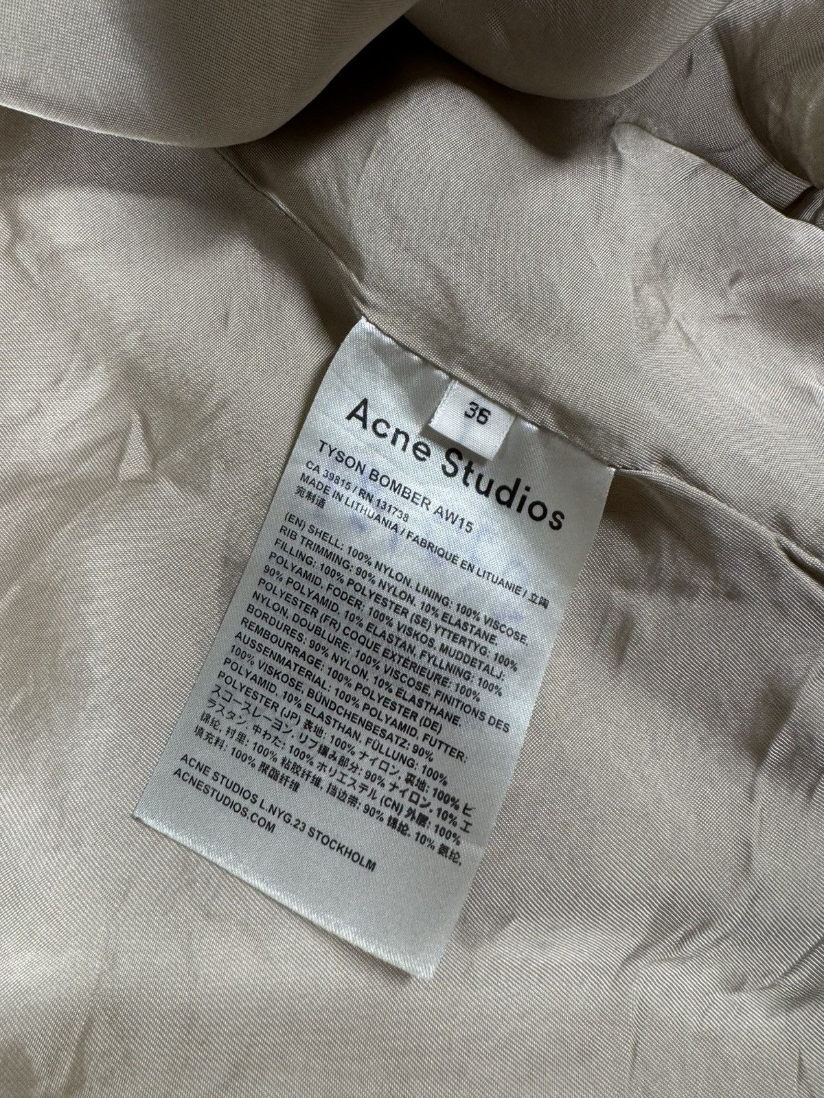 Acne Studios Acne Studios Tyson Bomber – Size S Size S / US 4 / IT 40 - 6 Thumbnail
