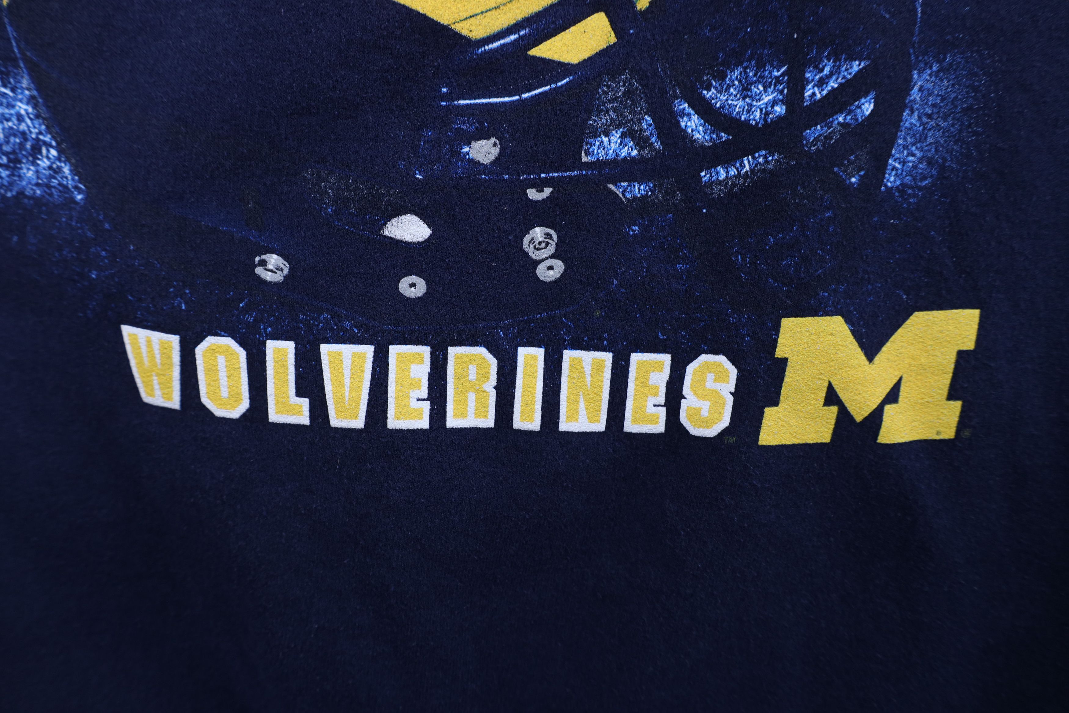 Vintage Vintage 90s University of Michigan Crewneck Sweatshirt Size US XXL / EU 58 / 5 - 6 Thumbnail