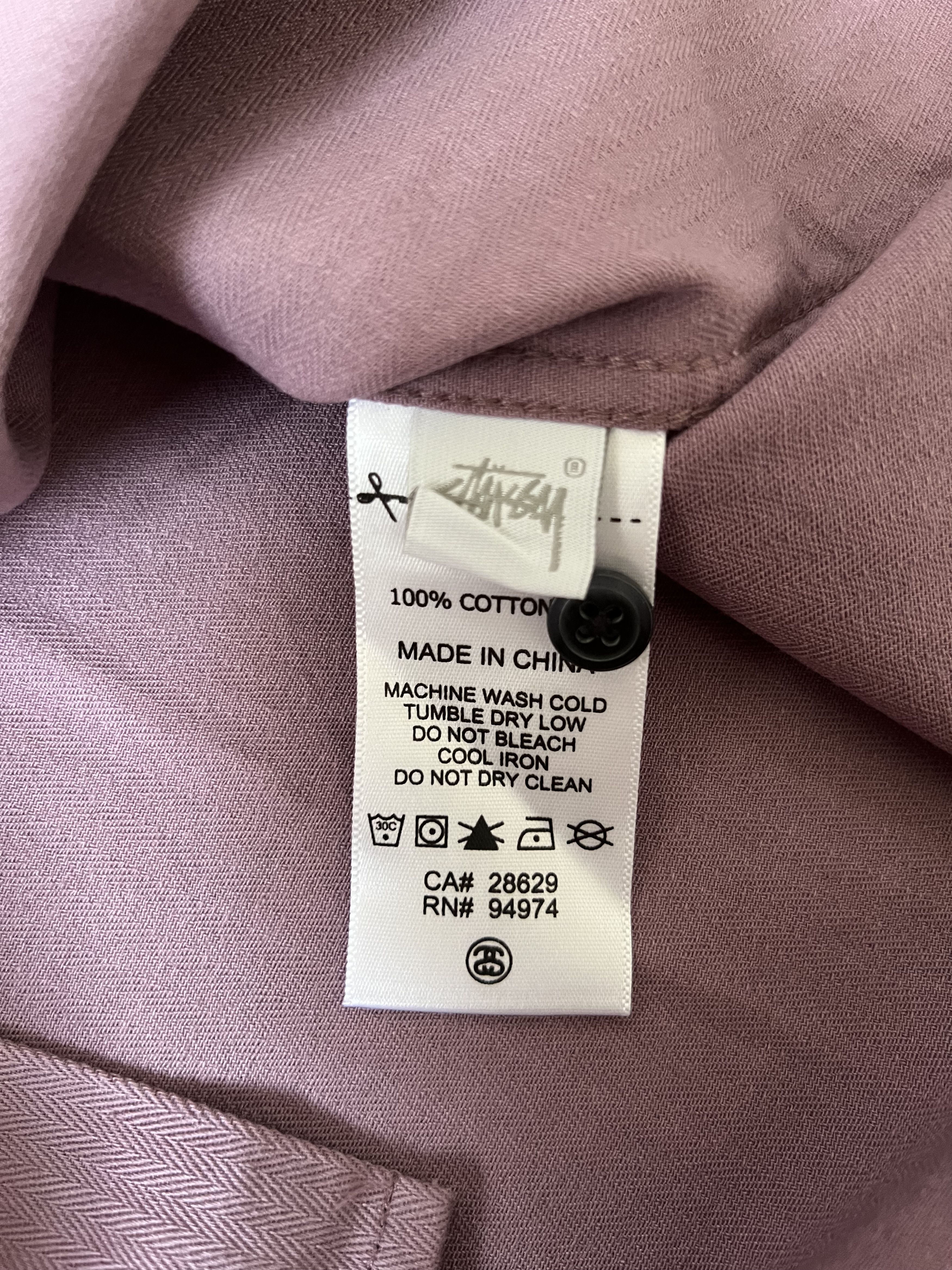 Stussy 💚 Stussy HBT Work Shirt Mauve Large NEW Size US L / EU 52-54 / 3 - 12 Thumbnail
