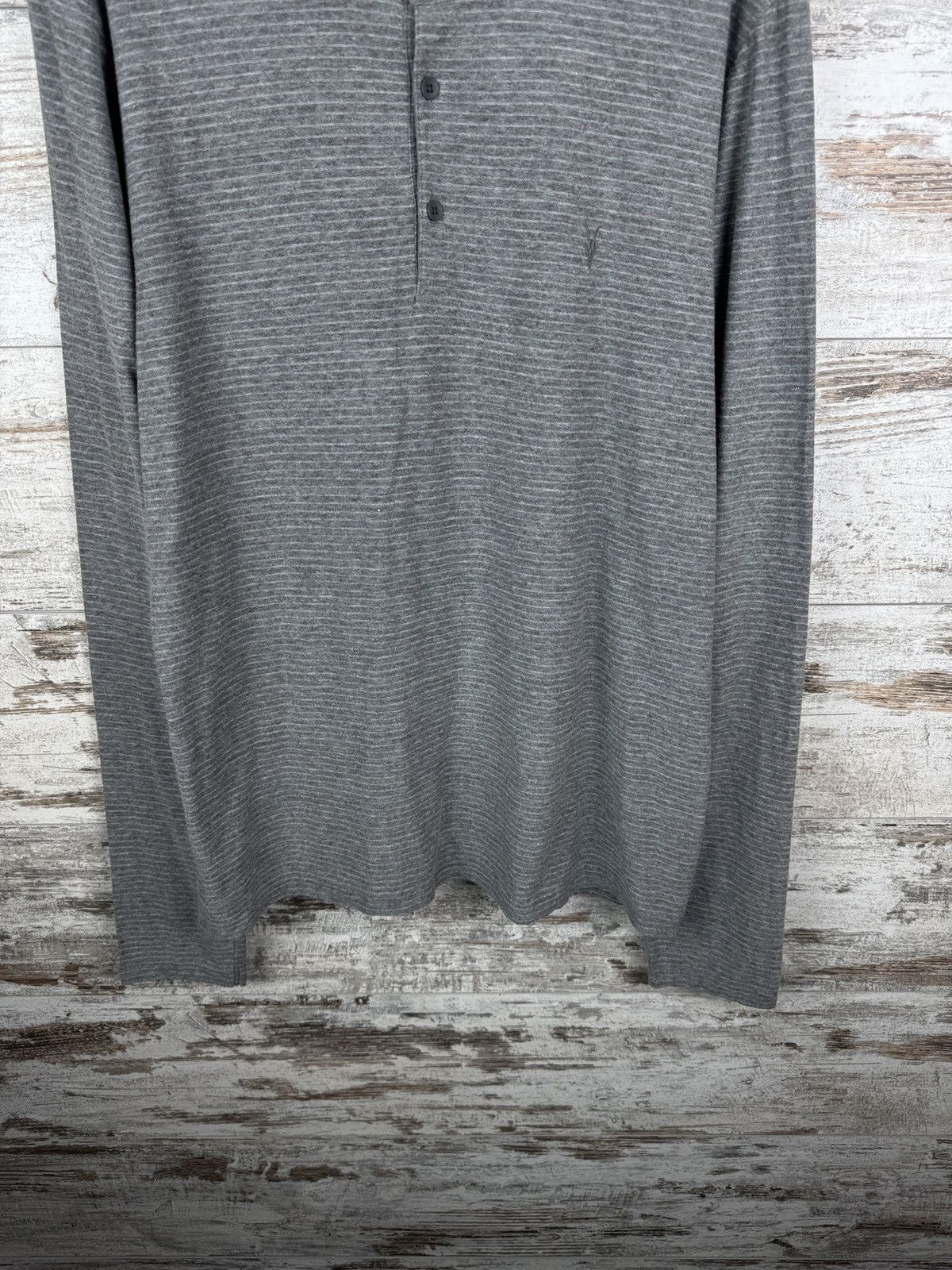 Allsaints Vintage Allsaints RAPHAEL LS HENLEY long sleeve T-shirt Size US XL / EU 56 / 4 - 4 Thumbnail