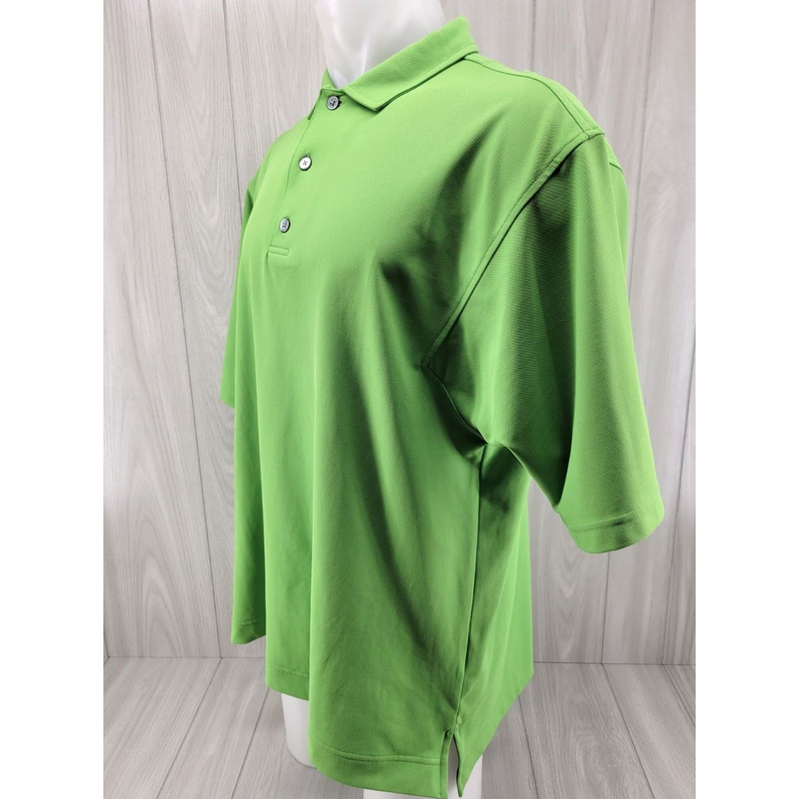 Footjoy FootJoy Polo Shirt Mens Lime Green Size Large Golf Shirt Short Sleeve Collared Button Logo Size US L / EU 52-54 / 3 - 2 Thumbnail