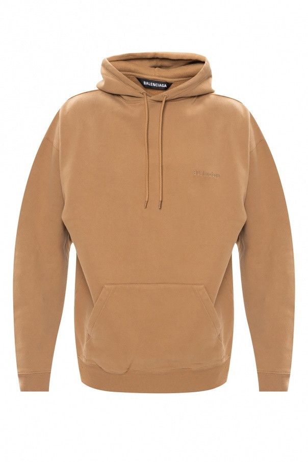 image of Balenciaga O1Mt1Gz0524 Medium Fit Hoodies In Beige, Men's (Size Small)