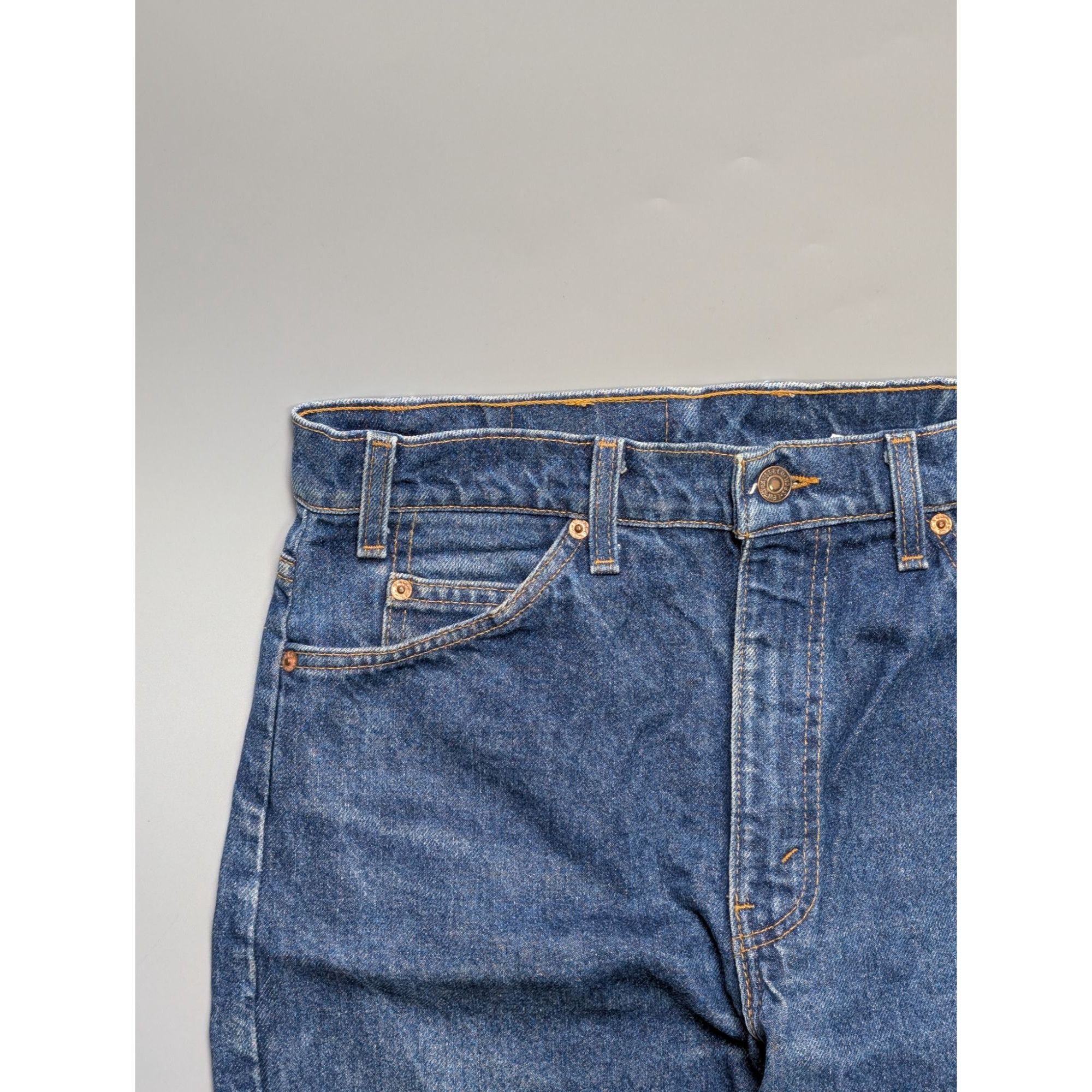 Levi's Levi's 505 Made In USA Orange Tab Indigo Denim Jeans (Y1074) Size US 34 / EU 50 - 3 Thumbnail