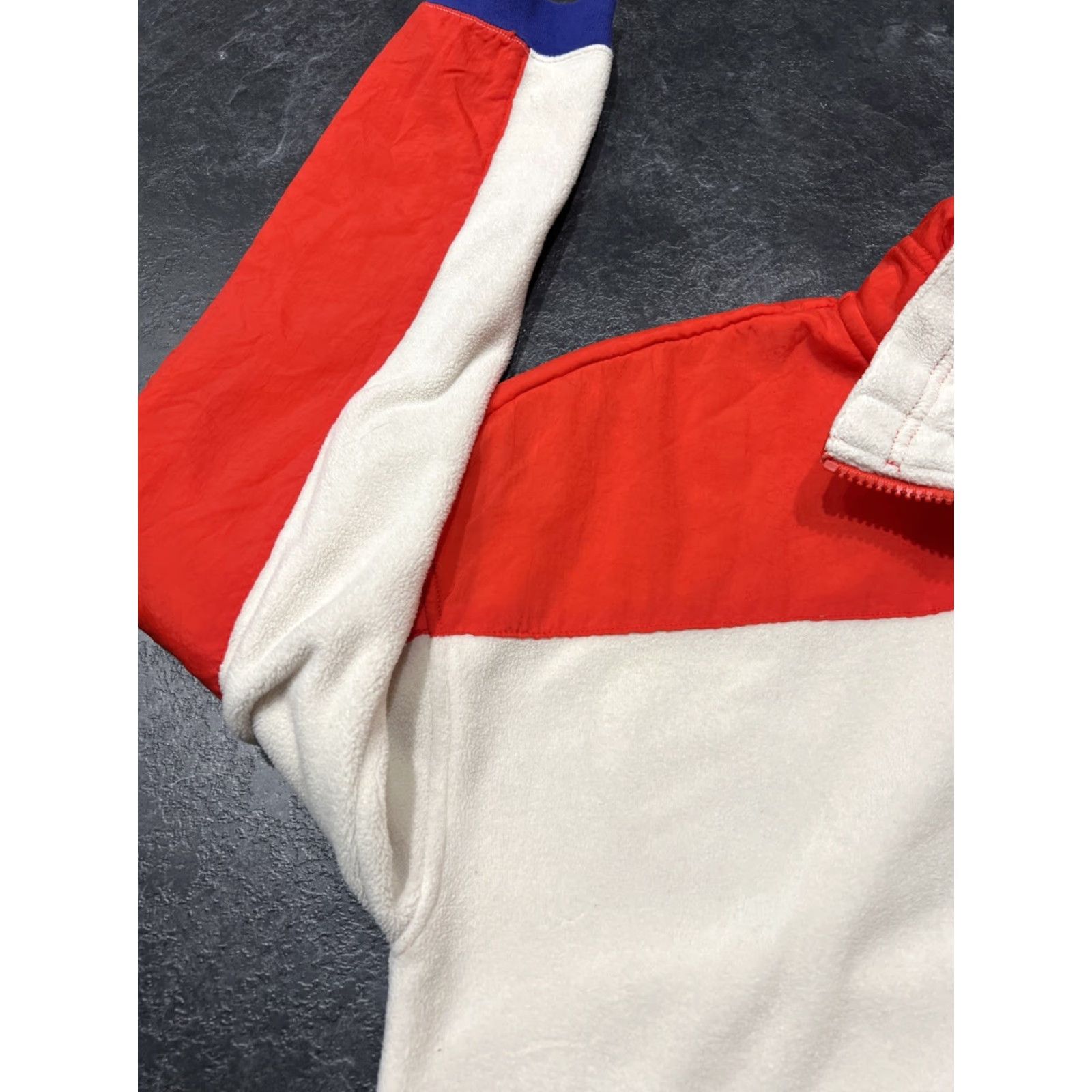 Nike Nike Sportswear Cropped Fleece Zip Jacket Womens L Cream Red Logo Retro Size L / US 10 / IT 46 - 5 Thumbnail