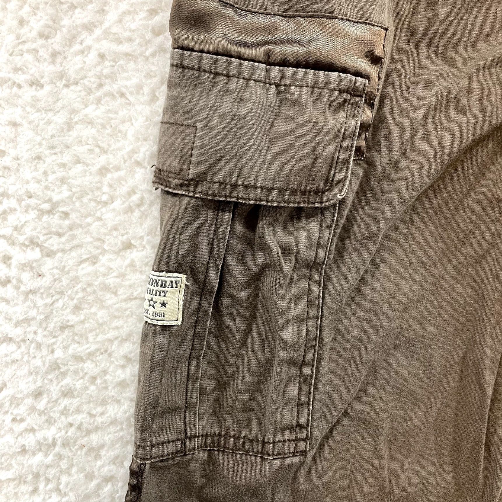 Vintage Y2K Vintage Low Rise Cargo Flare Pants 2 25 Brown Cyber Fairy Tech Gorpcore Womens 2 Cotton Grunge Unionbay Size 26" / US 2 / IT 38 - 5 Thumbnail