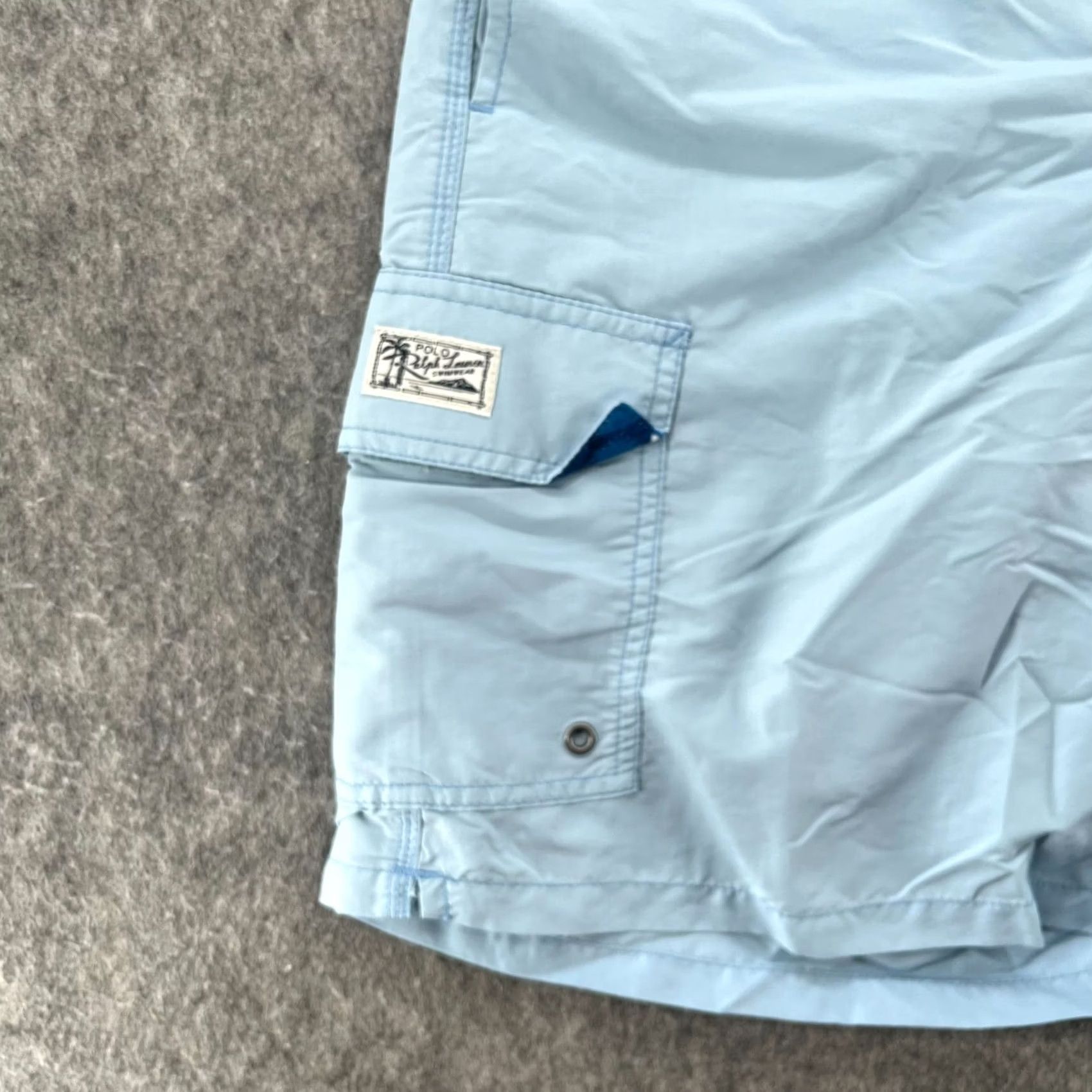 Polo Ralph Lauren Polo Ralph Lauren Swim Trunks XL Blue Cargo Pocket Pony Logo Mesh Liner Mens Size US XL / EU 56 / 4 - 3 Thumbnail