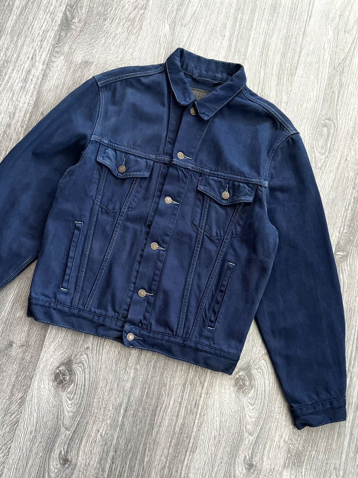 Levi's Vintage Clothing 90s Vintage Levis Navy Trucker Jacket Man M Size US M / EU 48-50 / 2 - 3 Thumbnail