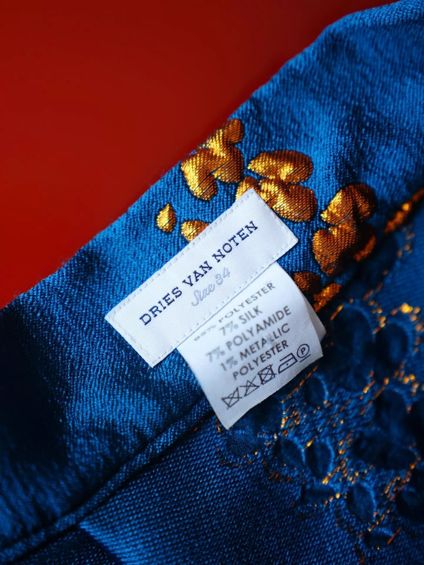 Dries Van Noten DVN Runway Silk-Mix Embroidered Wheat Flared Skirt Size 24" / US 00 / IT 34 - 9 Thumbnail