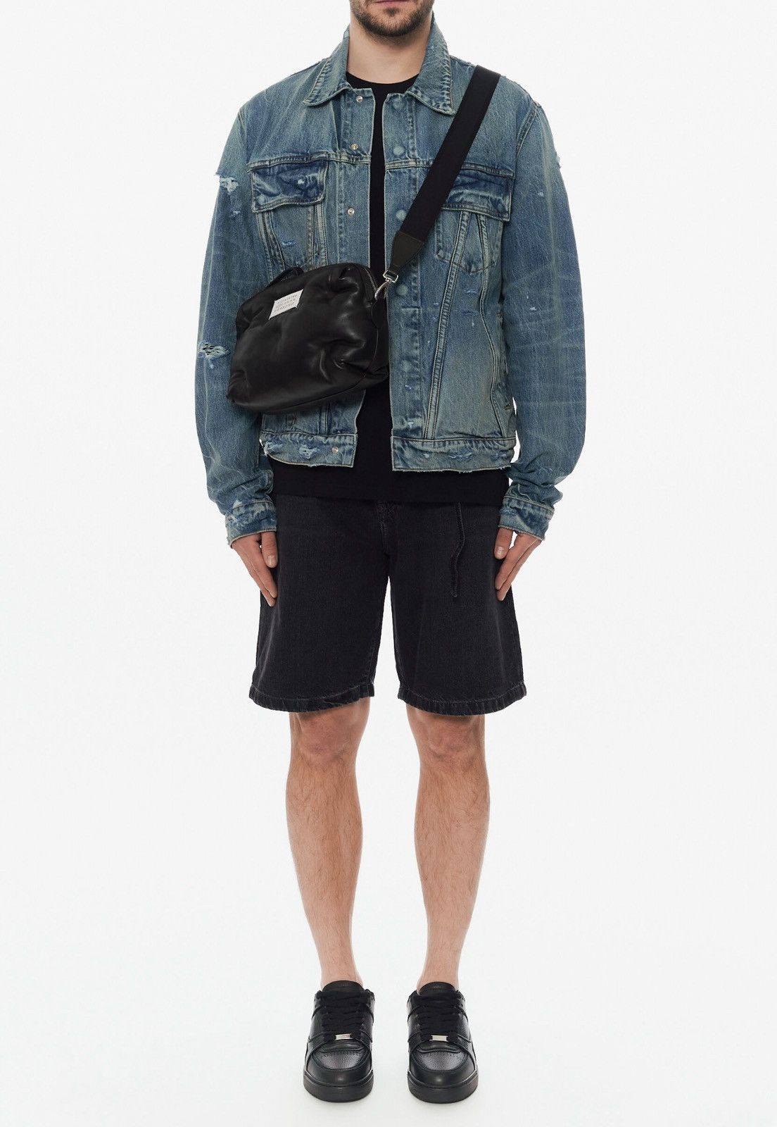 Amiri Last Size Amiri Distressed Effect Denim Jacket Size US M / EU 48-50 / 2 - 4 Thumbnail