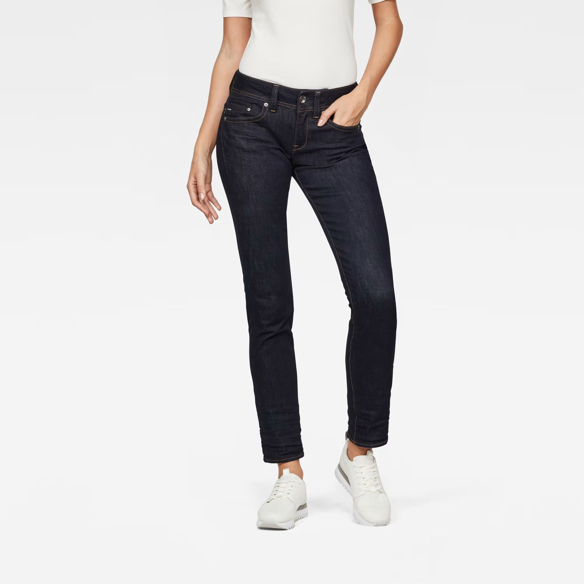 G-Star G-Star RAW Midge Saddle Straight Jeans Dark blue Size 30" / US 8 / IT 44 - 1 Thumbnail
