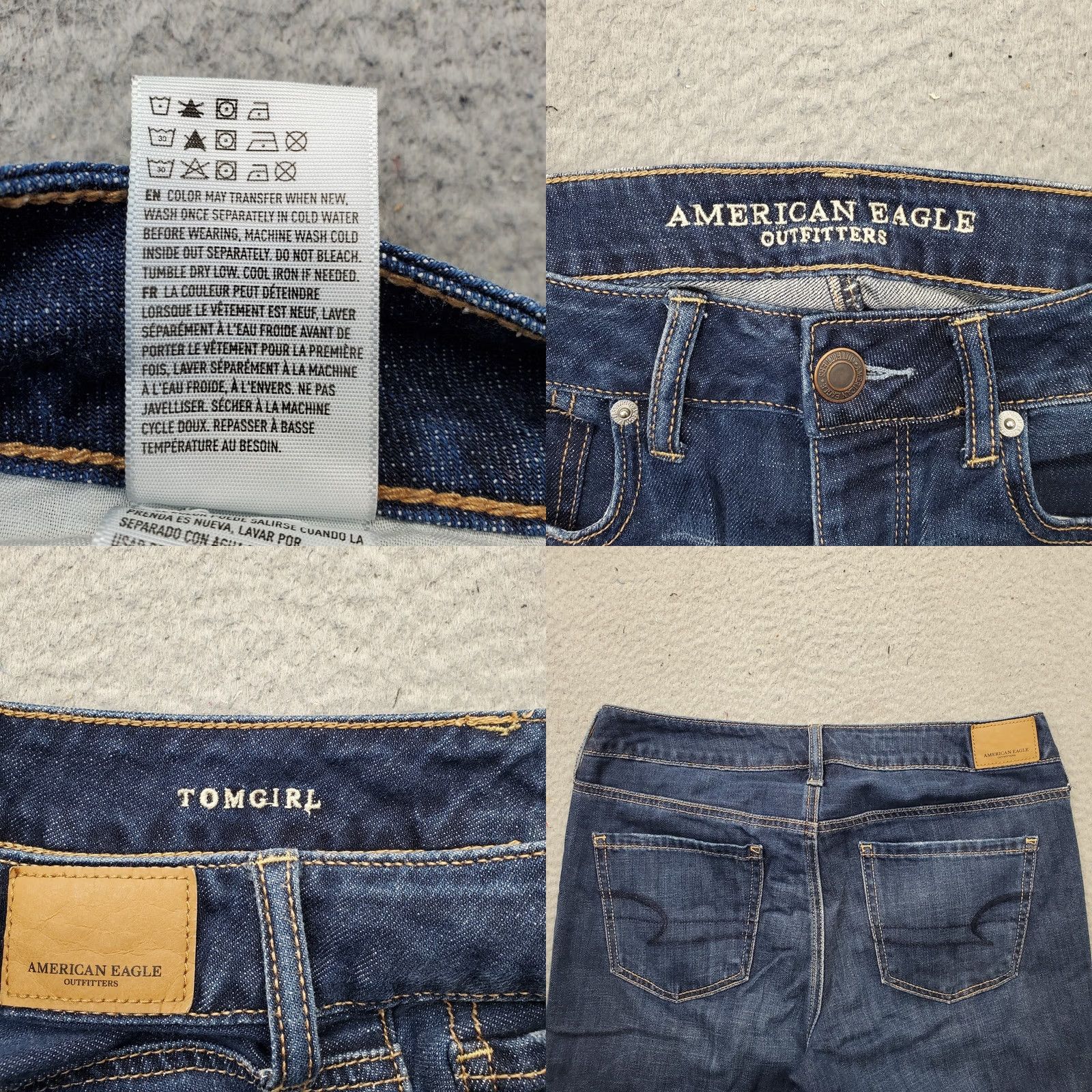 American Eagle Outfitters American Eagle Outfitters Womens 4 Jeans Blue Denim Distressed Button Fly Tomgirl Skinny AEO 4R Size 27" / US 4 / IT 40 - 8 Thumbnail