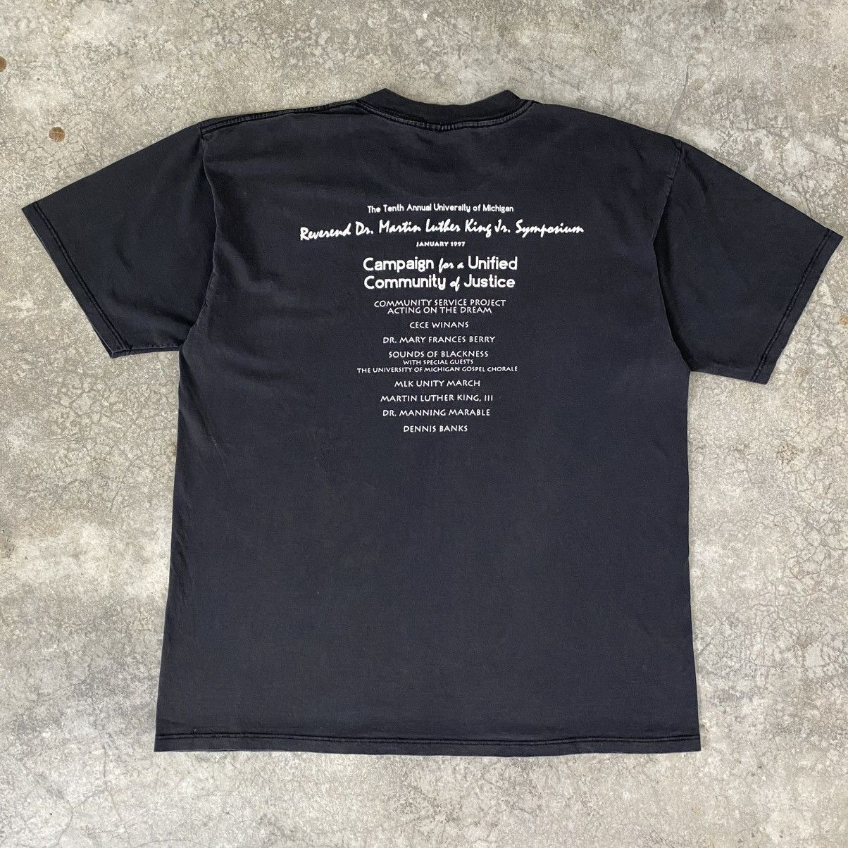Rap Tees Vintage 1997 MLK. Jr Civil Rights Movement Portrait Rap Tee Size US XL / EU 56 / 4 - 6 Thumbnail