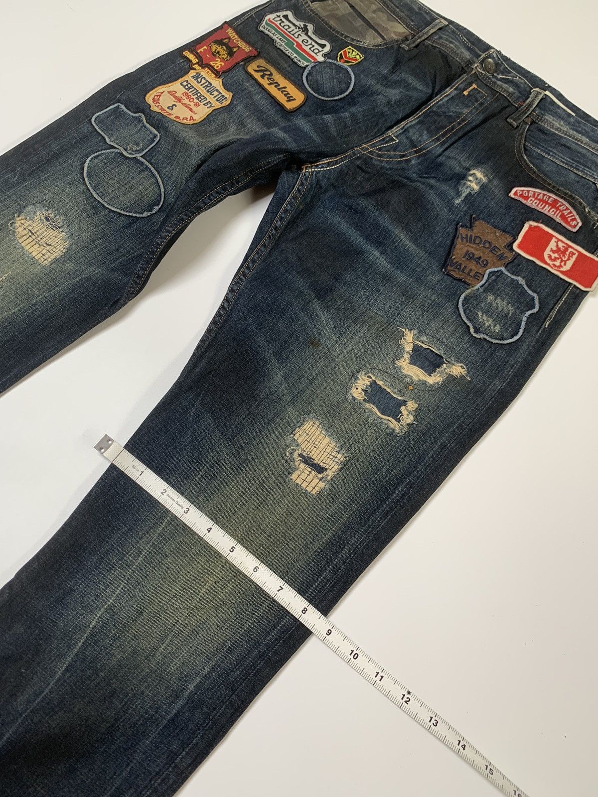 Replay 👽 Replay with patch distressed mudmax denim👽 Size US 33 - 12 Thumbnail