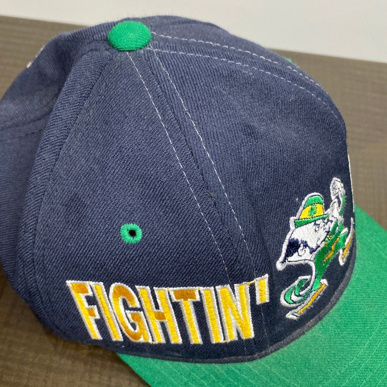 Starter × Vintage VTG 90s Starter Notre Dame Fighting Irish Wool Snapback Hat Size ONE SIZE - 10 Thumbnail