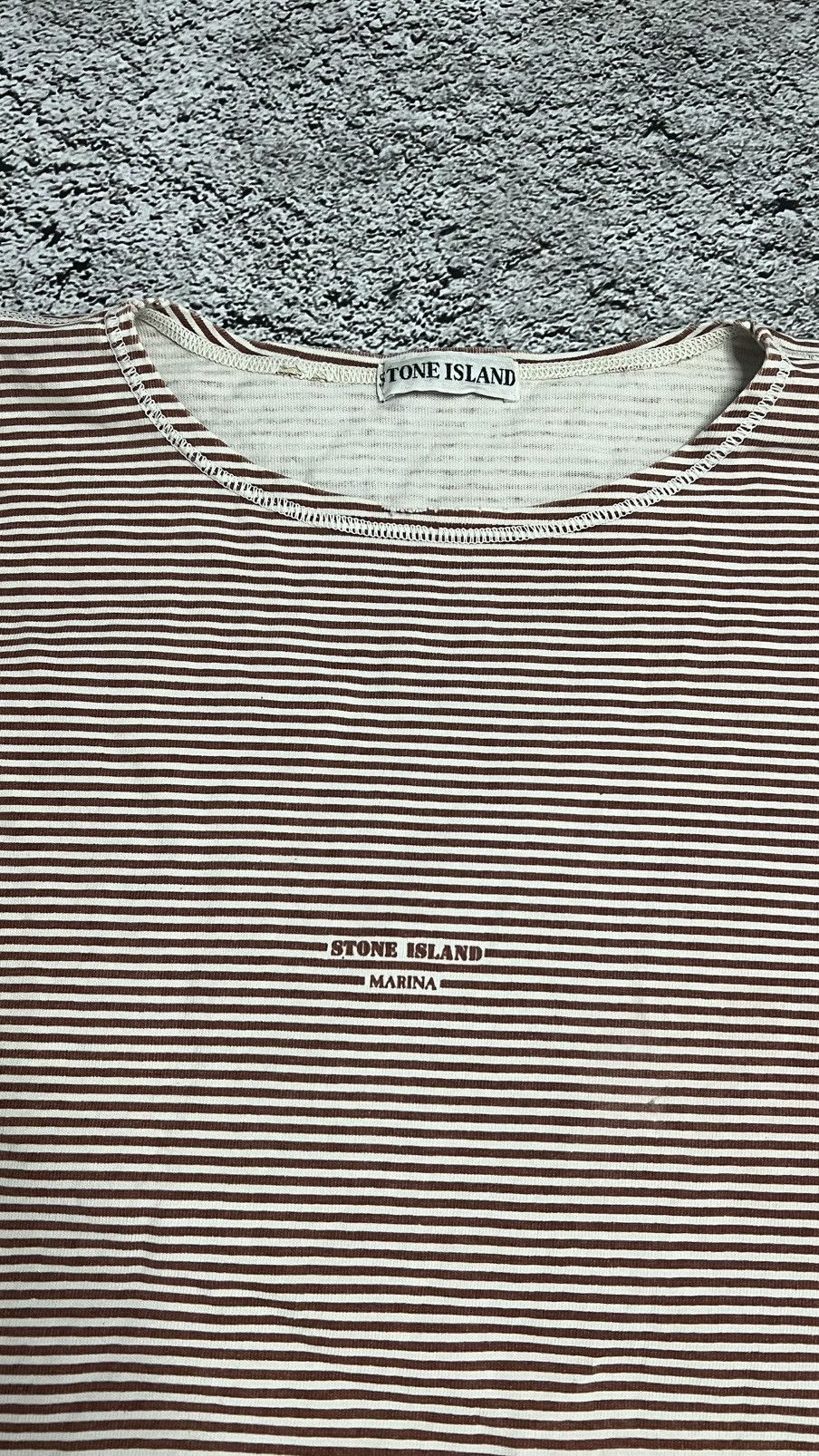 Stone Island × Vintage 1980’s Stone Island Marina very rare vintage big logo tee Size US L / EU 52-54 / 3 - 3 Thumbnail