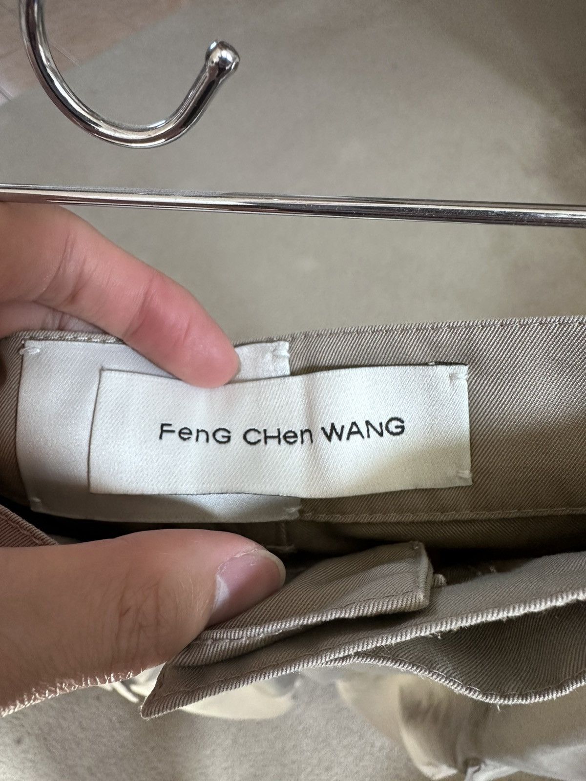 Feng Chen Wang FENG CHEN WANG Beige Cotton Cargo Pants Size Small Size US 30 / EU 46 - 5 Thumbnail