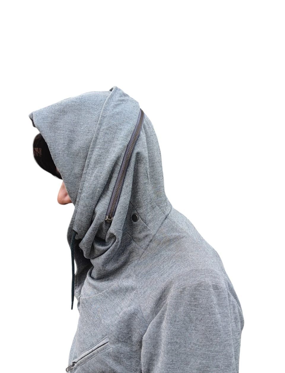 Japanese Brand Blue tornado japan asymmetrical zipper hoodie Size US M / EU 48-50 / 2 - 2 Thumbnail