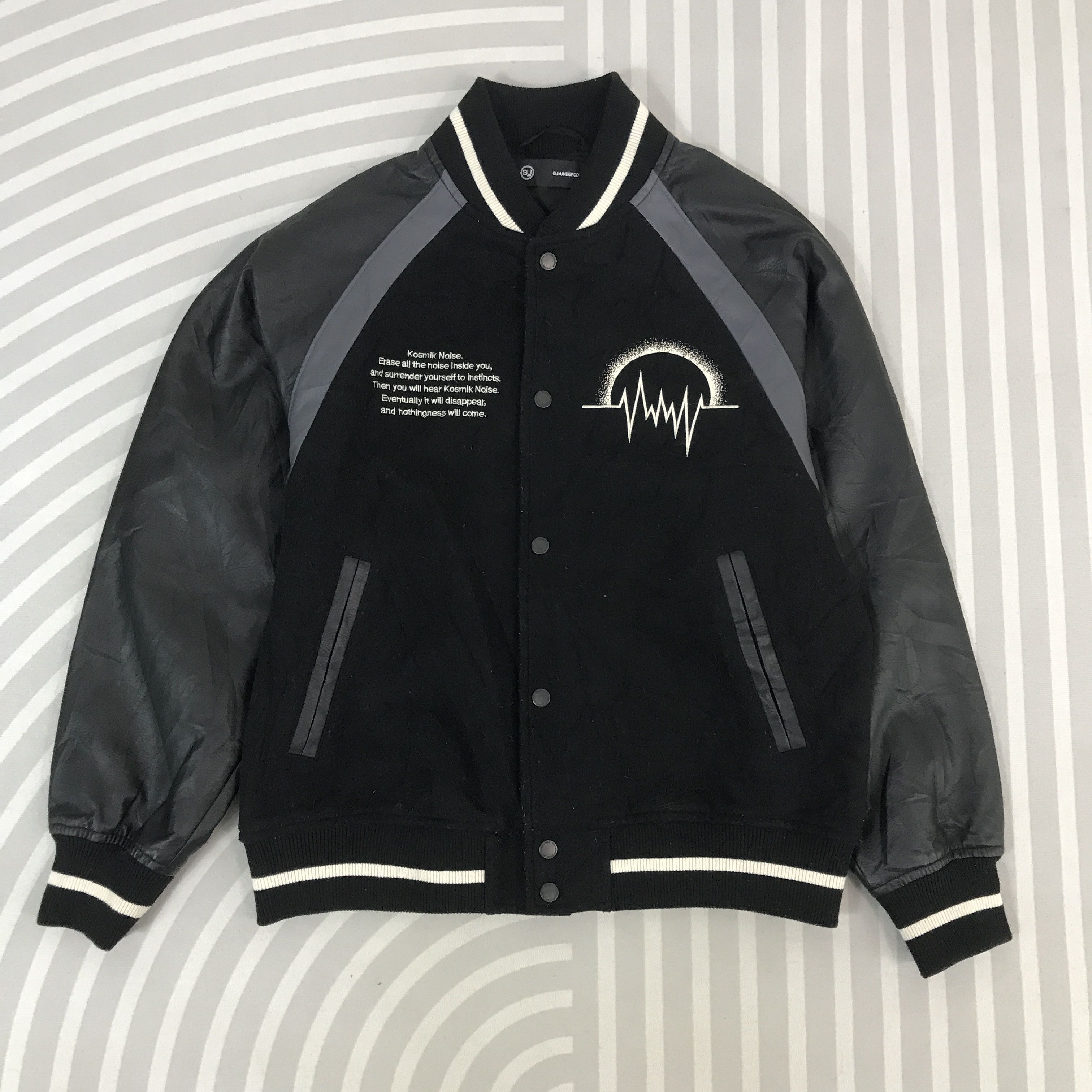 GU × Japanese Brand × Undercover Vintage Undercover x Gu Kosmik Noise Varsity Jacket Size US M / EU 48-50 / 2 - 2 Thumbnail