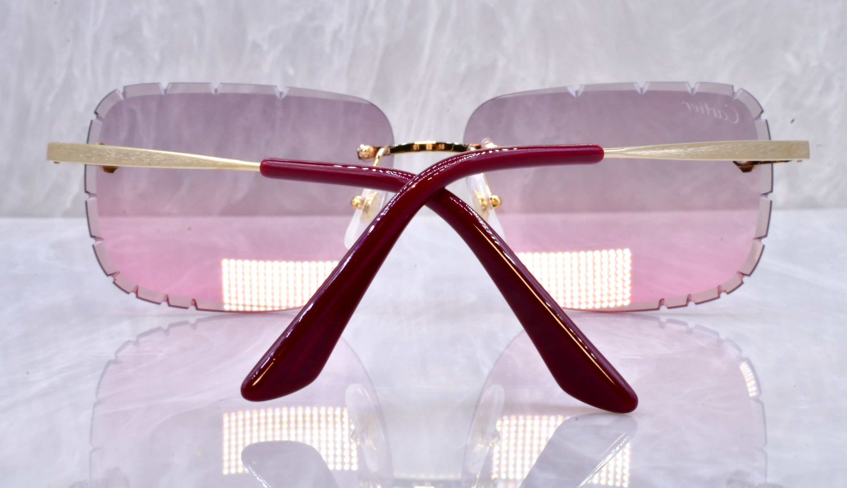 Cartier Cartier Panther Diamond cut gradient big c decor glasses Size ONE SIZE - 4 Thumbnail