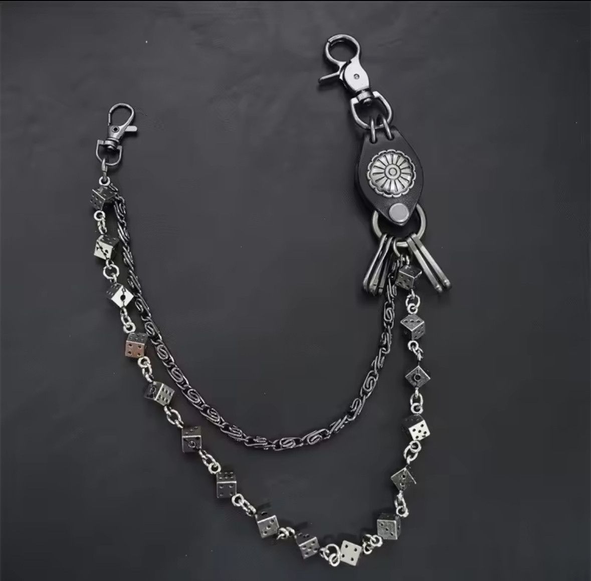Other Motorcycle KeyChain Jean Biker Wallet Belt Chain Dice Charms Size ONE SIZE - 2 Thumbnail