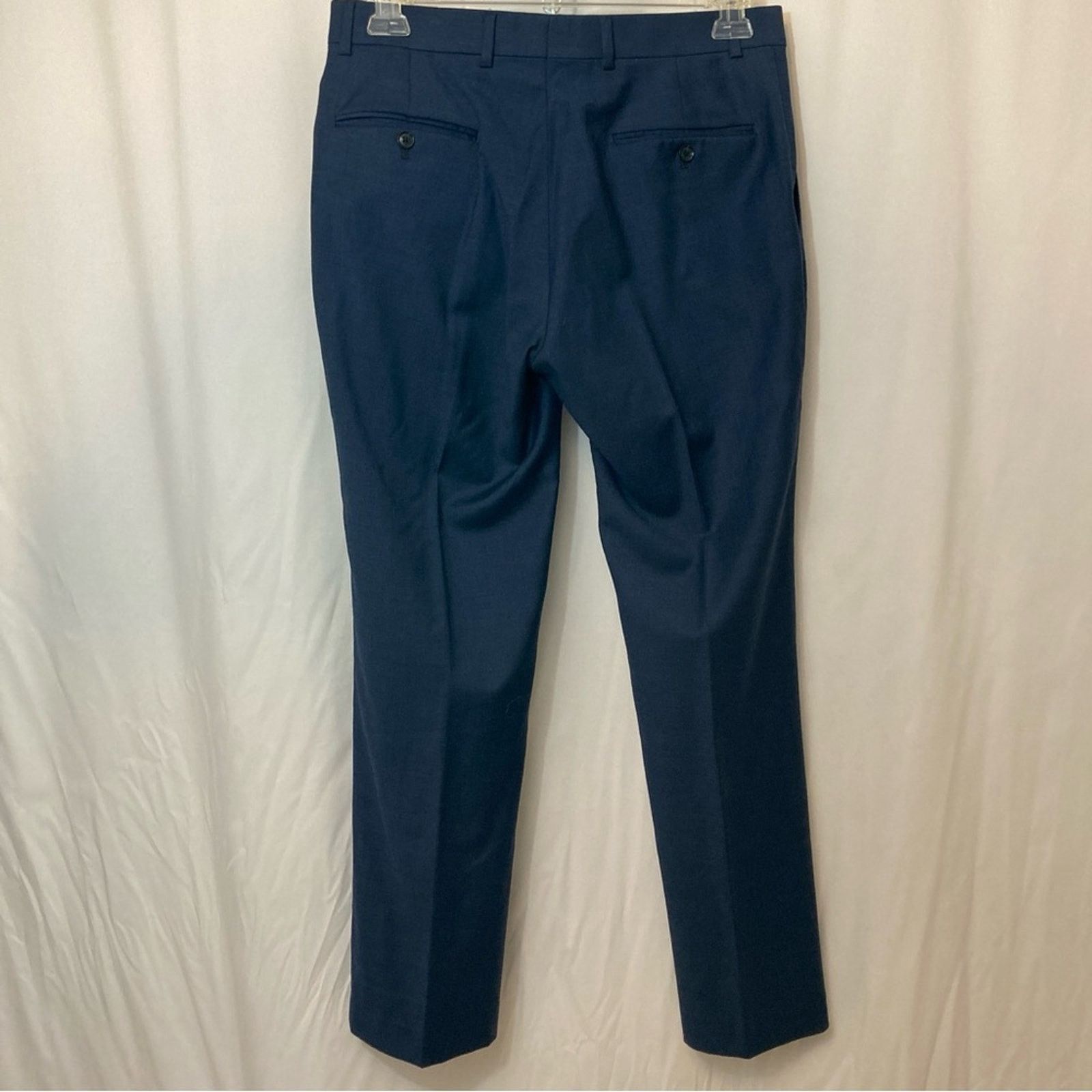 Tommy Hilfiger Tommy Hilfiger Blue Pleated Tapered Straight Leg Dress Pants Size US 32 / EU 48 - 6 Thumbnail