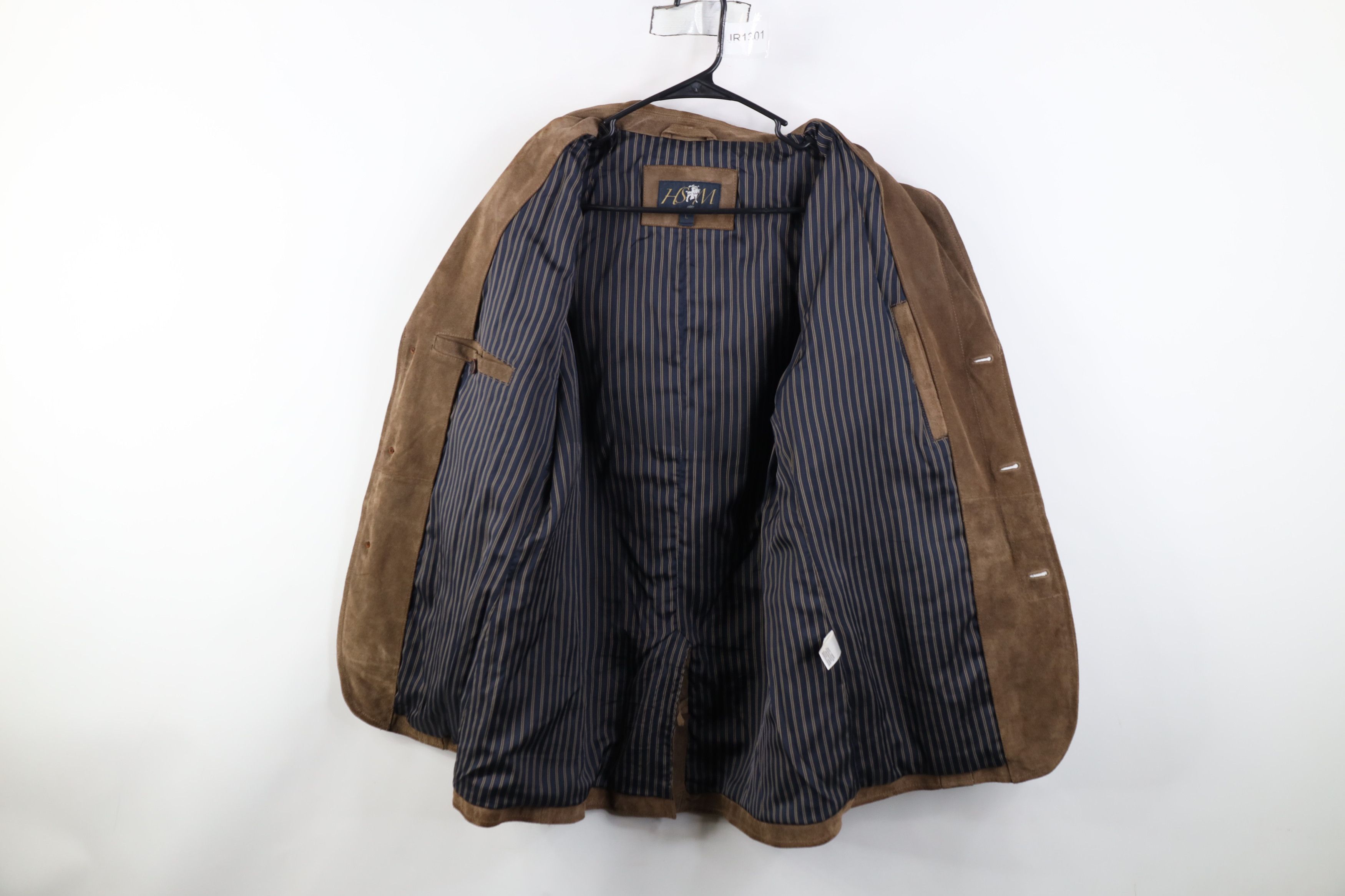 Vintage Vintage 90s Streetwear Suede Leather Military Blazer Jacket Size US L / EU 52-54 / 3 - 8 Thumbnail