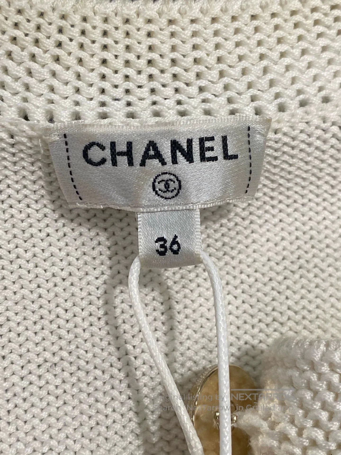 Chanel Chanel 21 Equestrian White Knit Cardigan. Size US XS / EU 42 / 0 - 4 Thumbnail