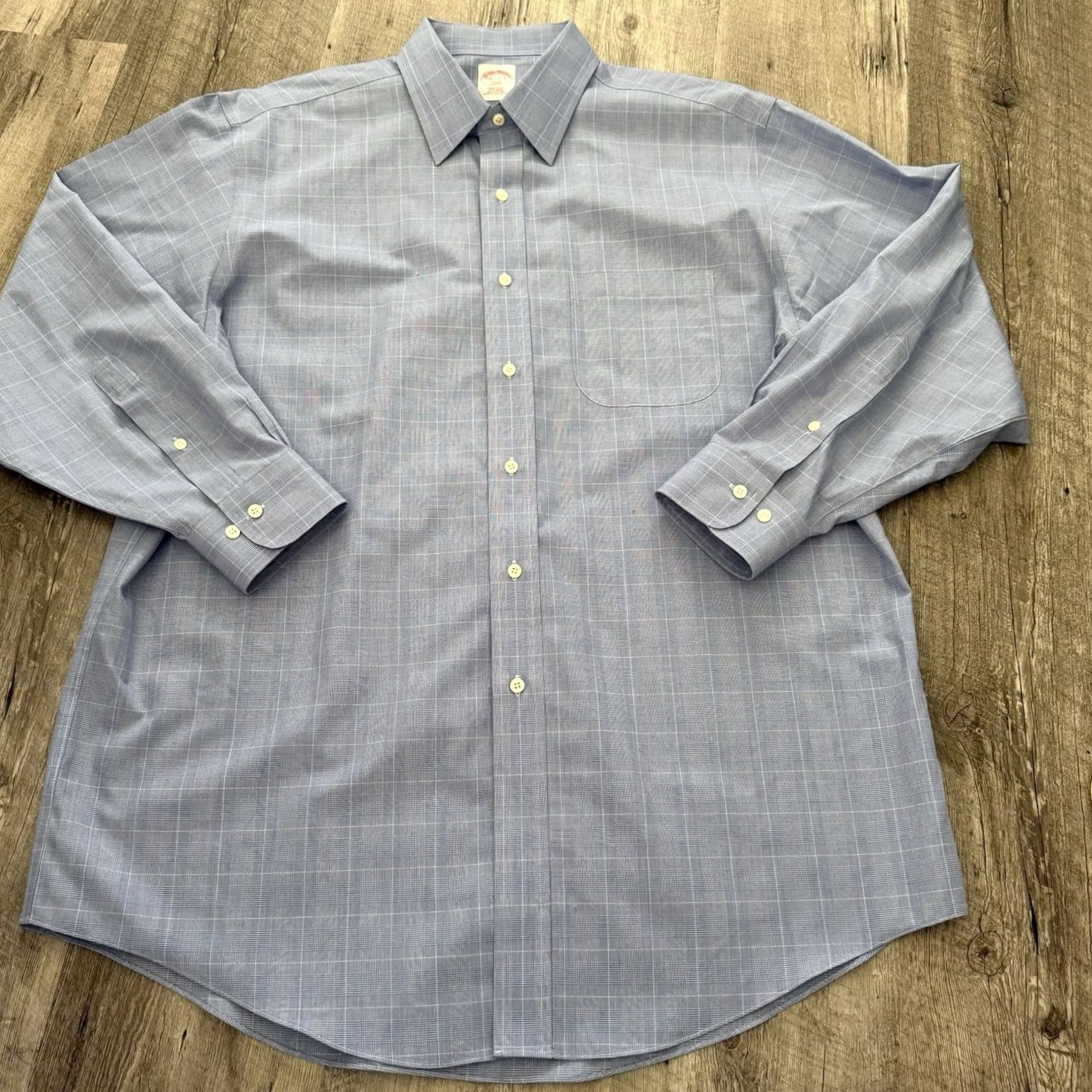 Brooks Brothers Brooks Brothers 346 Original Polo Shirt Mens 16.5 32/33 Blue Glen Plaid Non Iron Shirt Size US XL / EU 56 / 4 - 3 Thumbnail