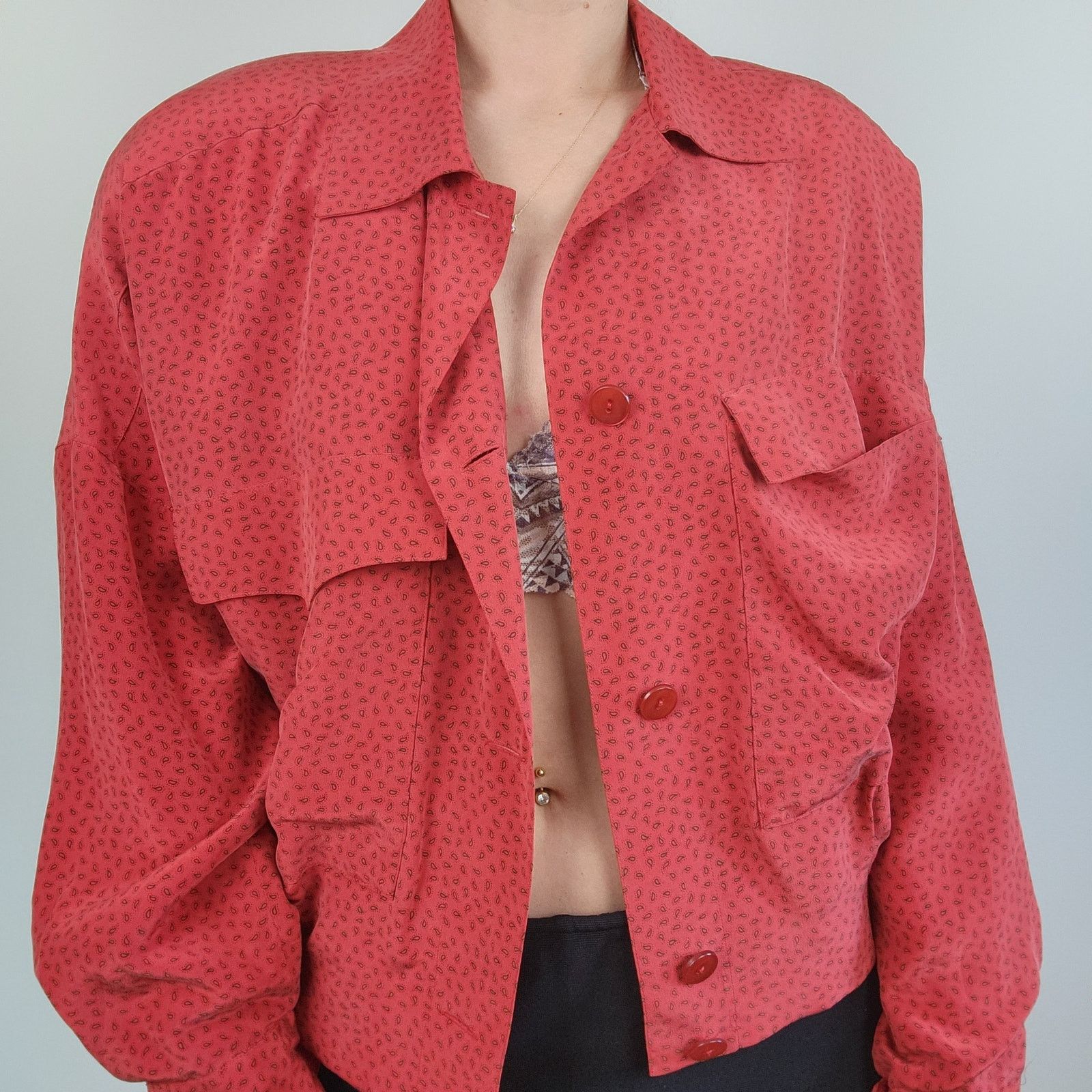 Ellen Tracy Silk 80s Paisley Linda Allard Ellen Tracy Jacket 8 Size M / US 6-8 / IT 42-44 - 4 Thumbnail