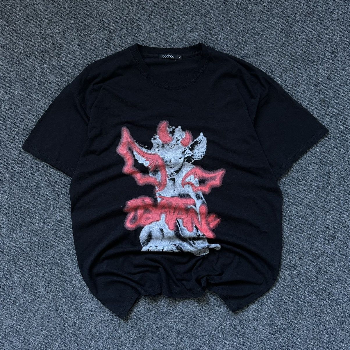 Japanese Brand VTG Adult Devil Angel T-shirts Joke Humor Man’s Tee Boohoo Size US M / EU 48-50 / 2 - 2 Thumbnail