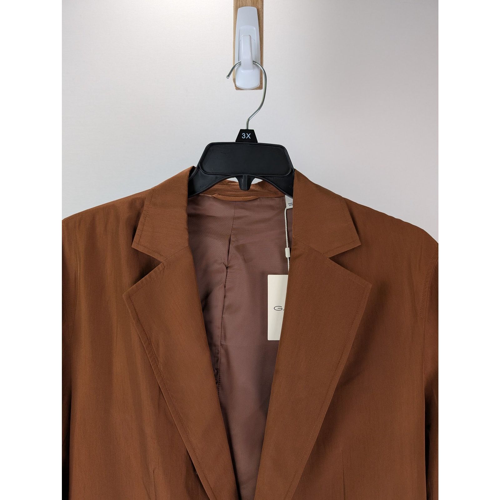 Gant o1rshd1 CC20 Relaxed Silk Suit Blazer Jacket in Cognac Brown Size US S / EU 44-46 / 1 - 7 Thumbnail