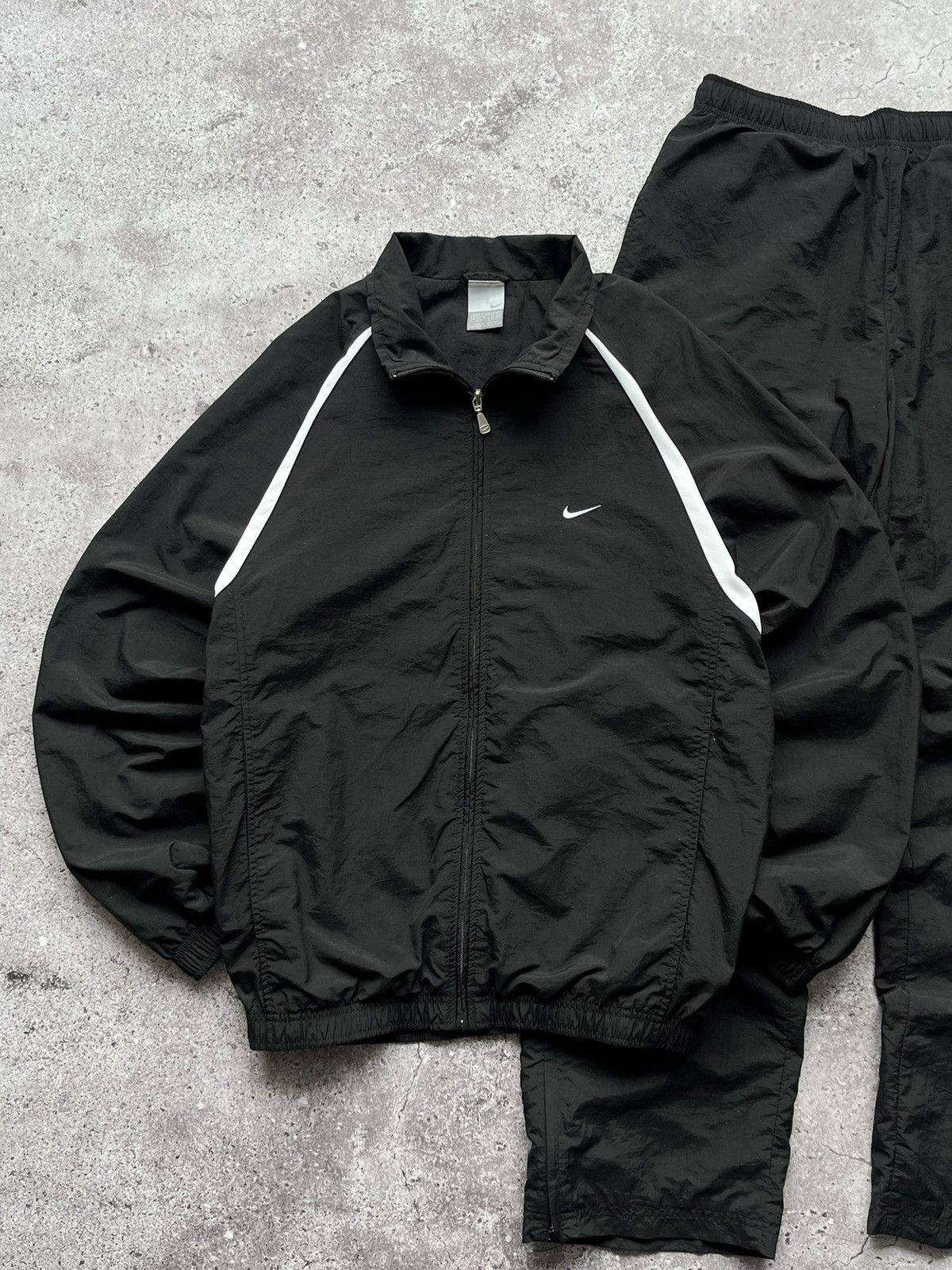 ジャケット・アウター 00s nylon black logo teck NIKE y2k big