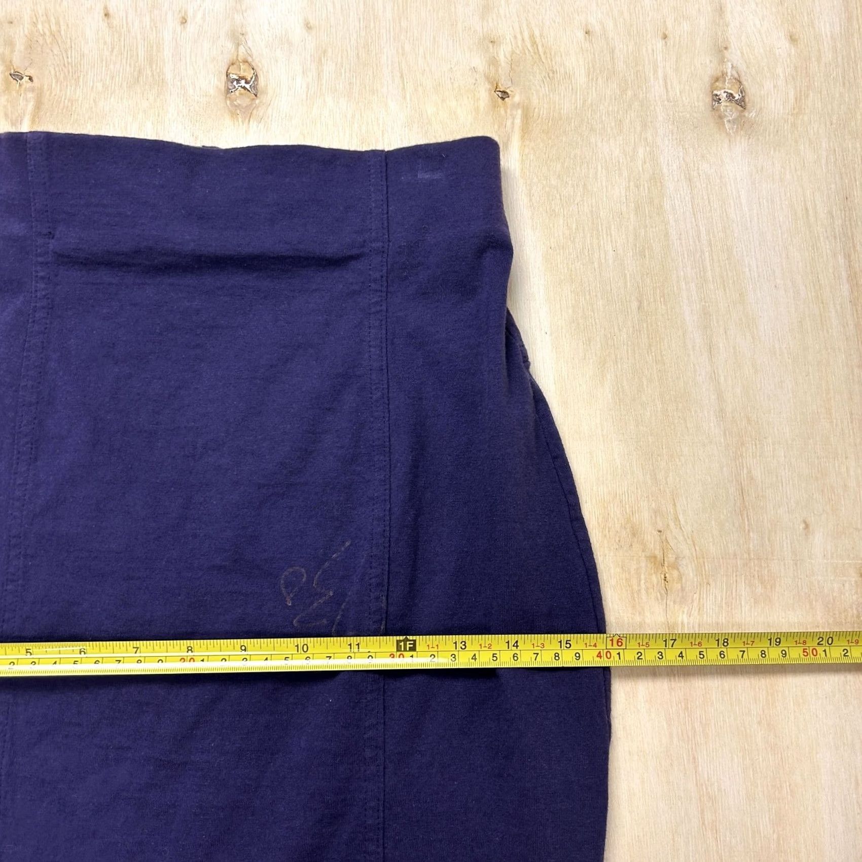 Vintage VINTAGE Necessary Objects Skirt Womens Med Blue Knit Pencil Knee Length Stretch Size 32" / US 10 / IT 46 - 7 Thumbnail