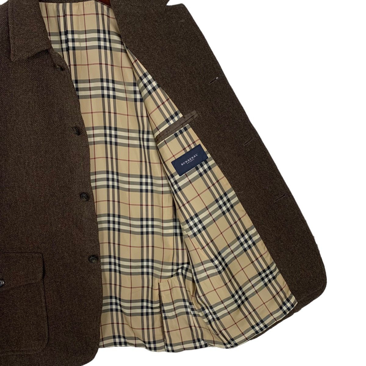 Burberry × Vintage Luxury Brand Burberry Nova Check Wool Jacket Size US M / EU 48-50 / 2 - 6 Thumbnail
