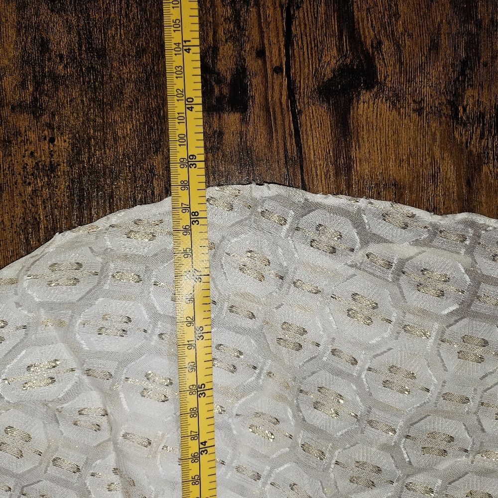 Tory Burch NWT Tory Burch Jasmine Ivory Gold Dress Tie Waist 2 XS Size XS / US 0-2 / IT 36-38 - 6 Thumbnail