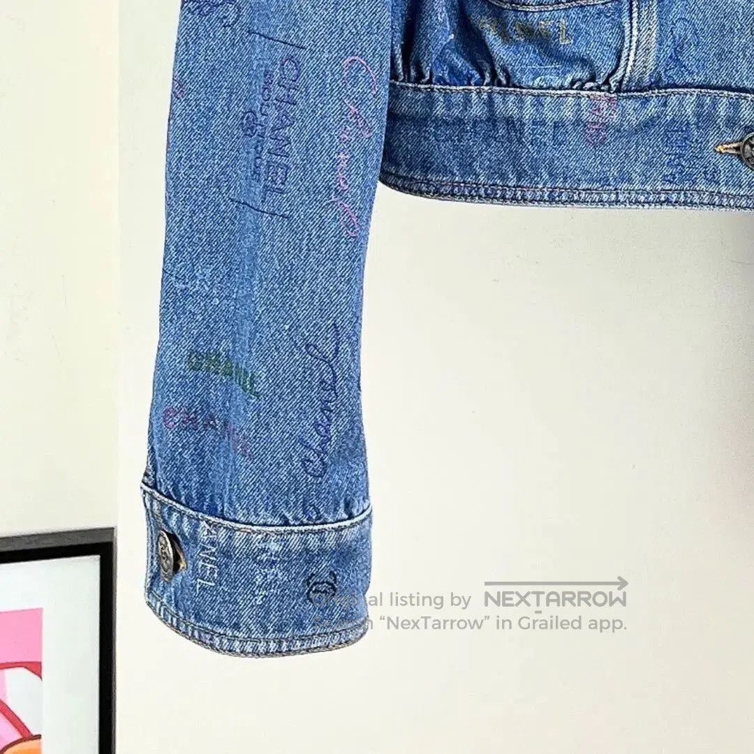 Chanel Chanel 22P Logo Denim Jacket. Size XXS / US 00 / IT 34 - 5 Thumbnail