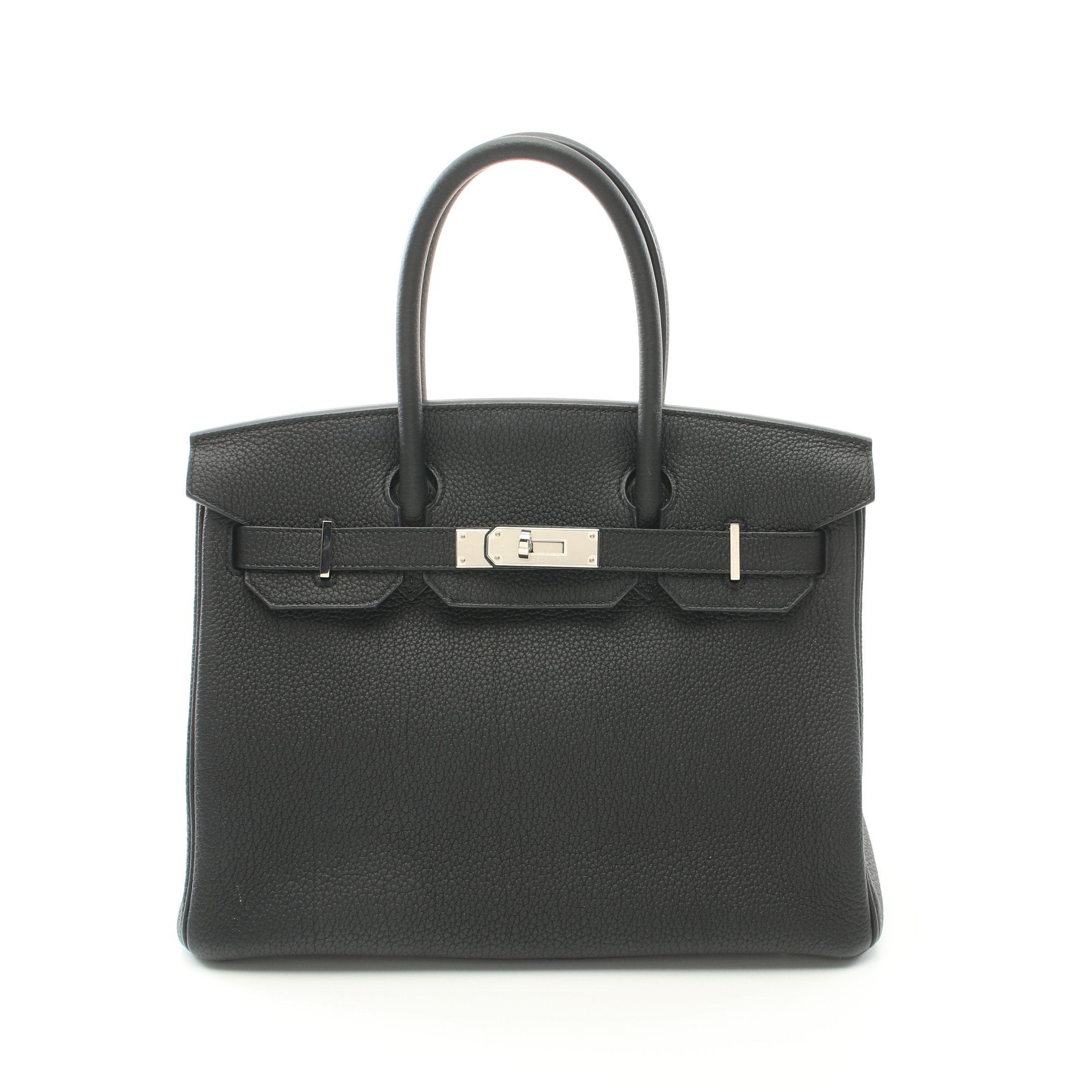 Hermes Hermes Birkin 30 Handbag Togo Black Silver Hardware Z Stamp Size ONE SIZE - 1 Thumbnail