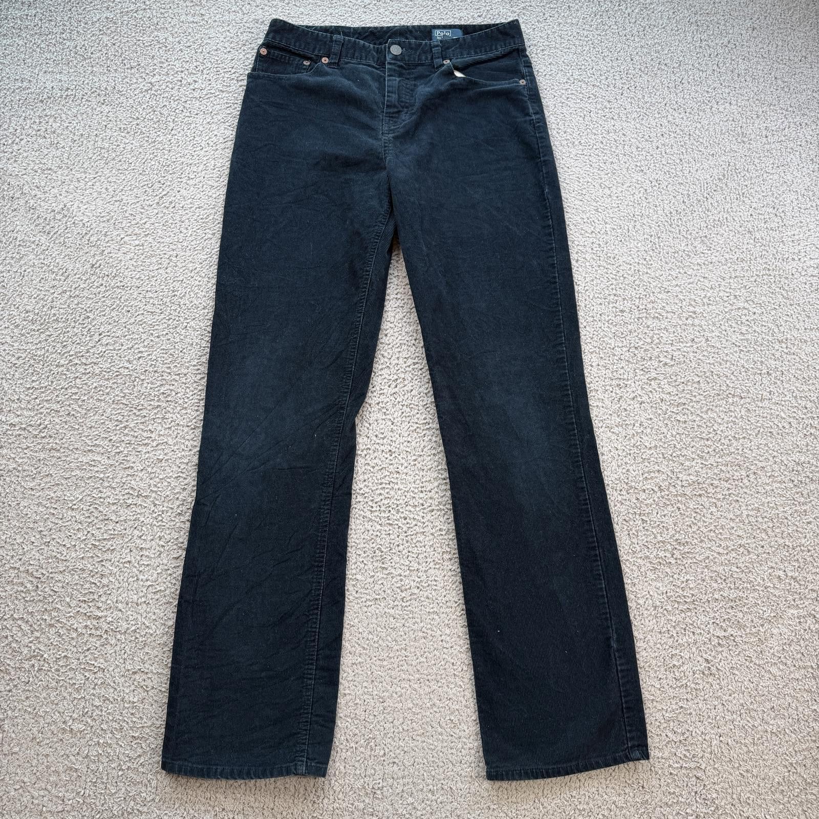 Polo Ralph Lauren Vintage Polo Ralph Lauren Corduroy Pants Womens 18 Navy Y2K Size 40" / US 18 - 1 Thumbnail