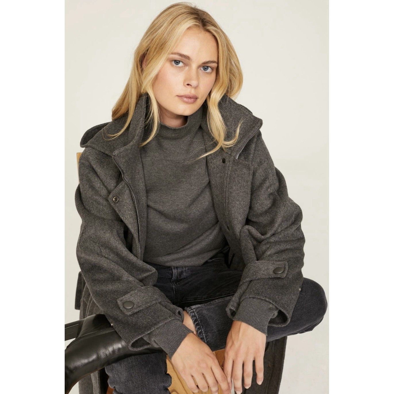 Jason Wu Jason Wu Drawstring Wool Coat - Size Xsmall Size XS / US 0-2 / IT 36-38 - 5 Thumbnail