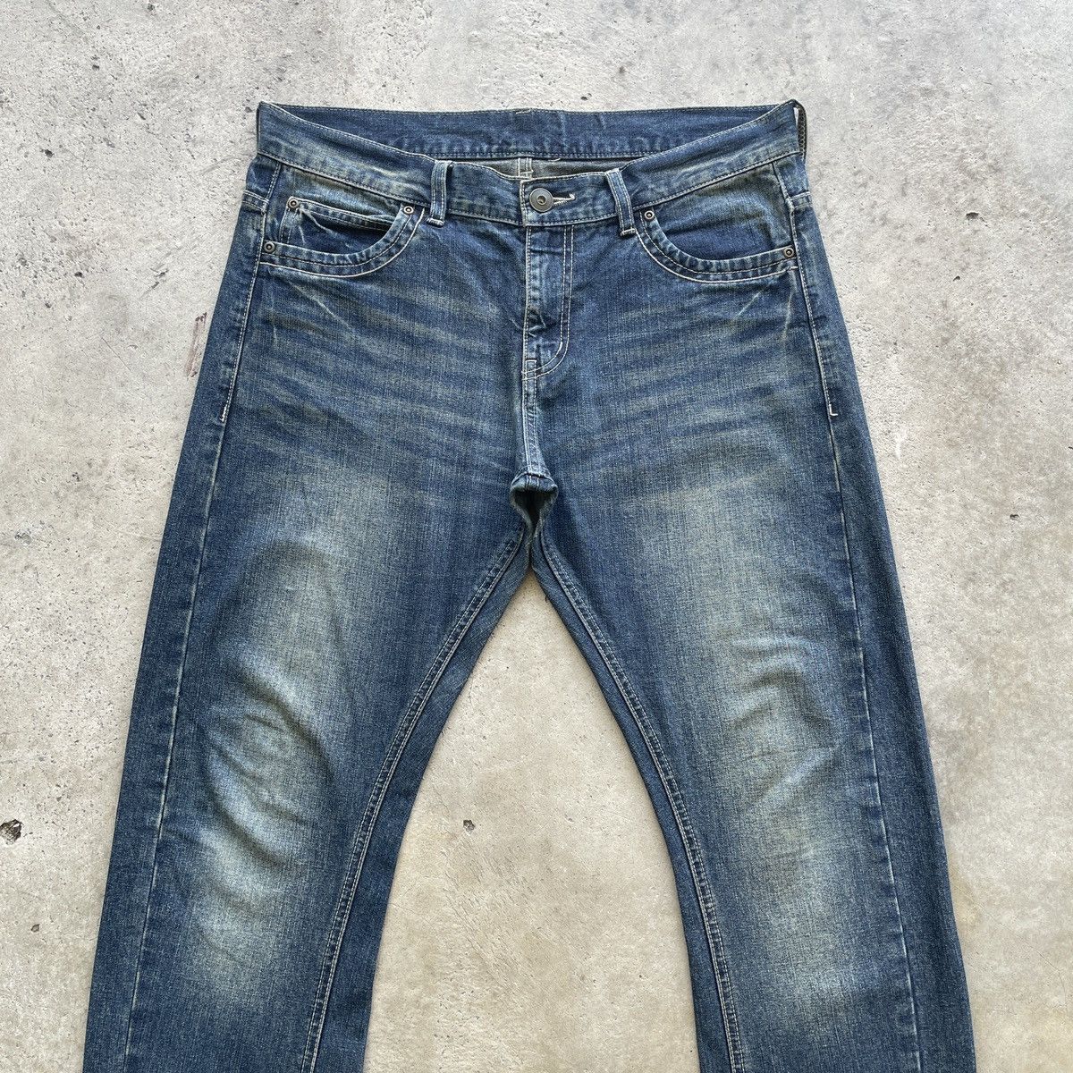 Japanese Brand W35x29.5 Vintage Japanese Jeans Faded Denim Pants Size US 35 - 3 Thumbnail