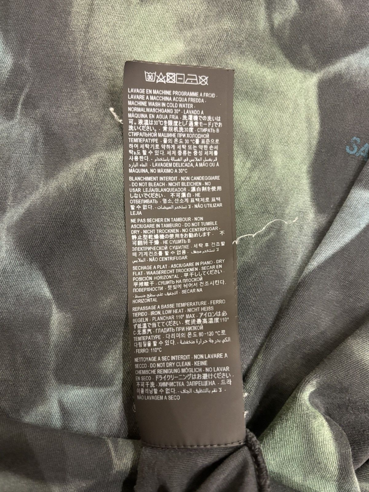 Saint Laurent Paris Saint Laurent Paris Archive Logo Tie Dye Tee Size US XL / EU 56 / 4 - 7 Thumbnail