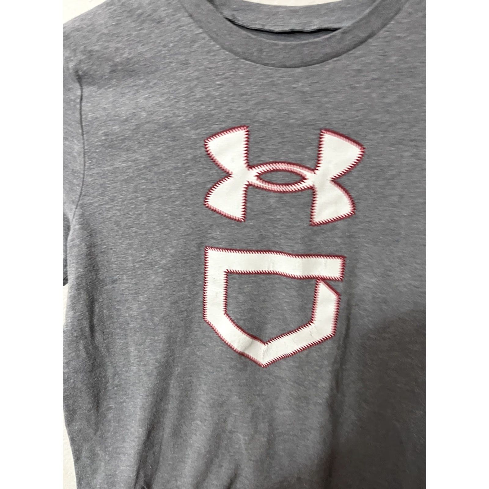 Under Armour Under Armour HeatGear Gray Long Sleeve T-Shirt - Girls - Medium - Activewear Size US M / EU 48-50 / 2 - 2 Thumbnail