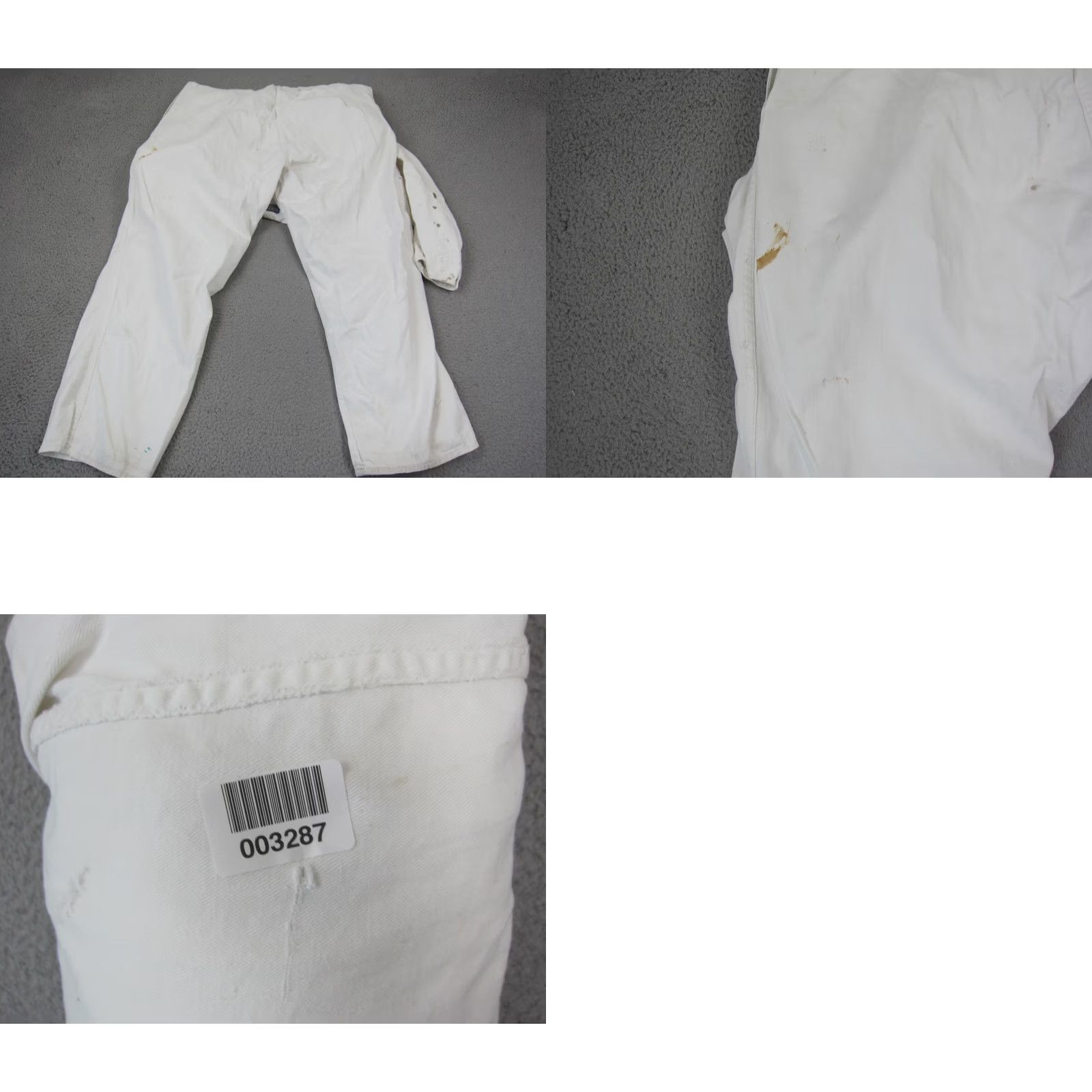 Denime VINTAGE Bolenium Overalls Mens 40 x 28 White Denim Workwear 60s 70s Size US 40 / EU 56 - 10 Thumbnail