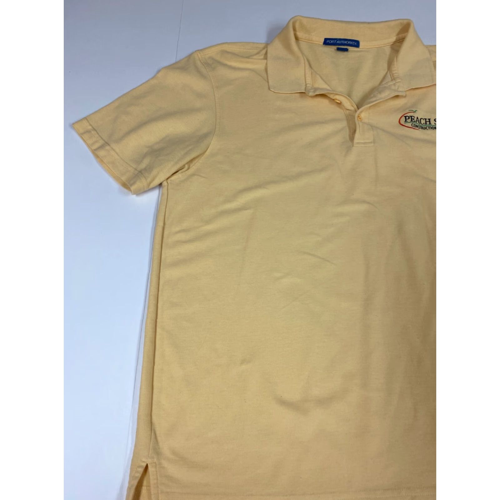 Port Authority Peach State Port Authority Polo Shirt L Mens Short Sleeve Yellow Knit Cotton Regular Button Collar Golf Breathable Solid 2000s Theme American Size US L / EU 52-54 / 3 - 3 Thumbnail