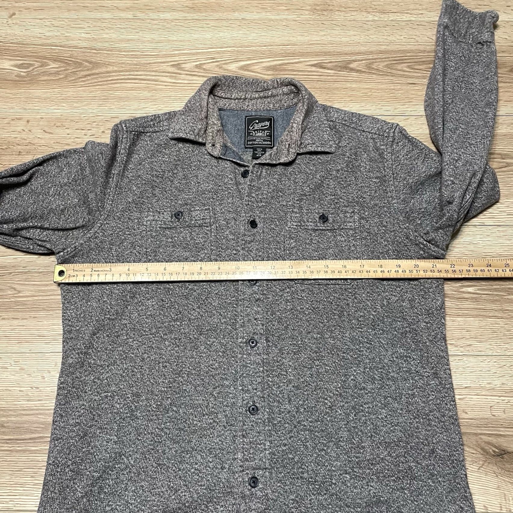 Grayers VINTAGE Grayers Heritage Flannel Shirt Men M Gray Cotton Button Up Long Sleeve Casual Fall Winter Size US M / EU 48-50 / 2 - 5 Thumbnail