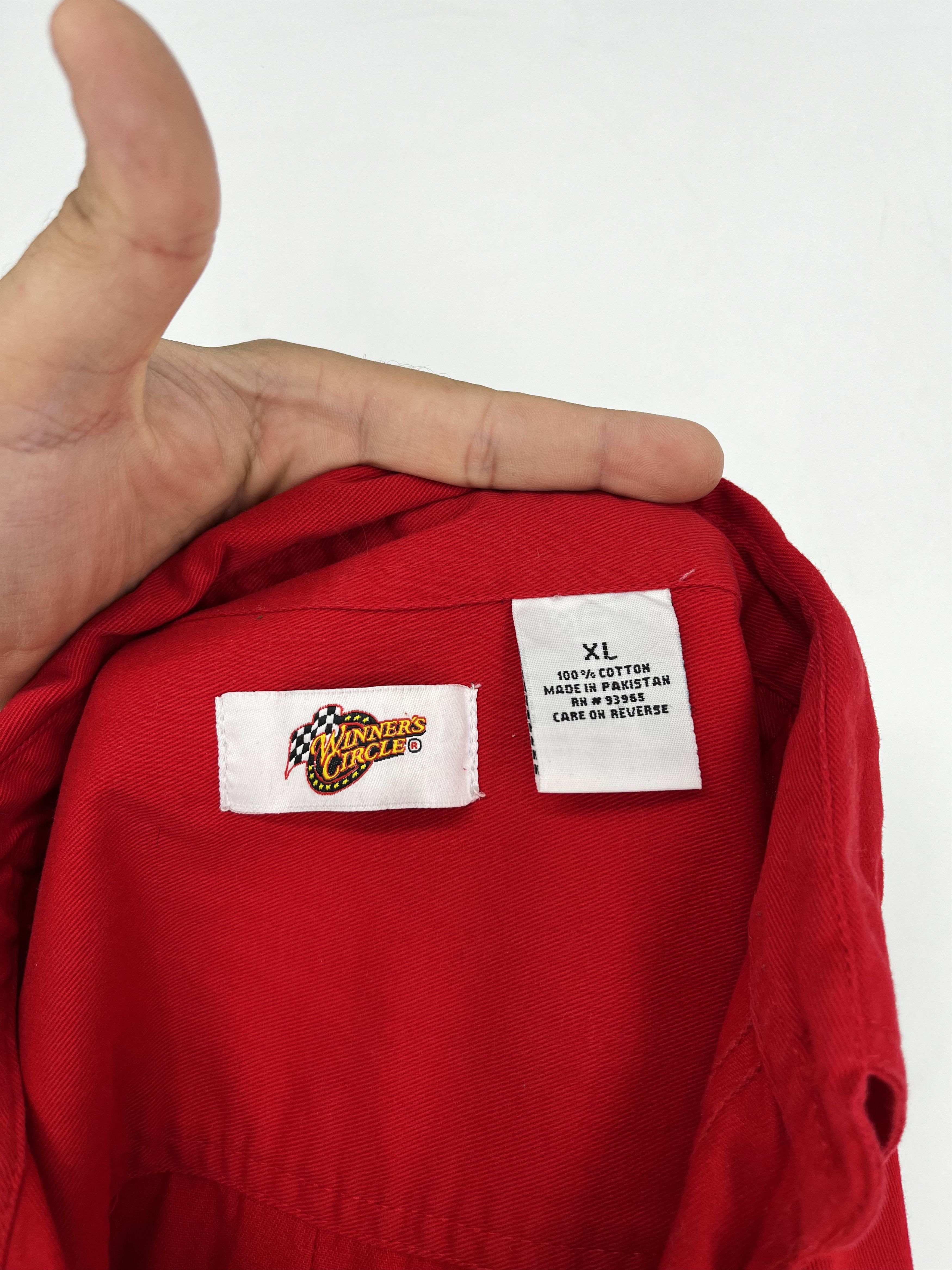 NASCAR Winners Circle Men’s Dale Jr. #8 Bud Racing Shirt Cotton Red Size US XL / EU 56 / 4 - 10 Thumbnail
