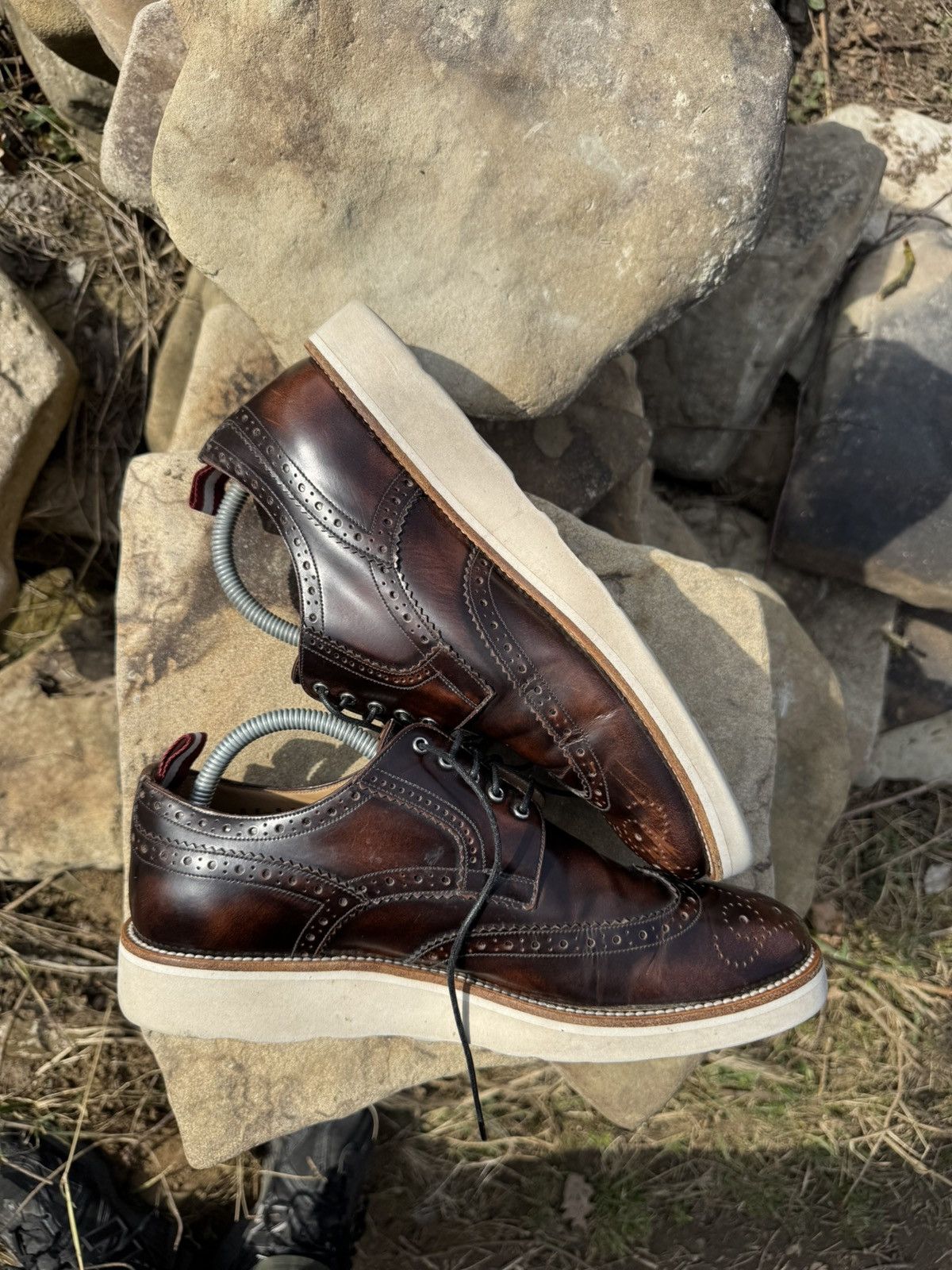 Bally Bally Codrik Wingtip Darby Lace Up Brogue Shoes Size US 9 / EU 42 - 13 Thumbnail