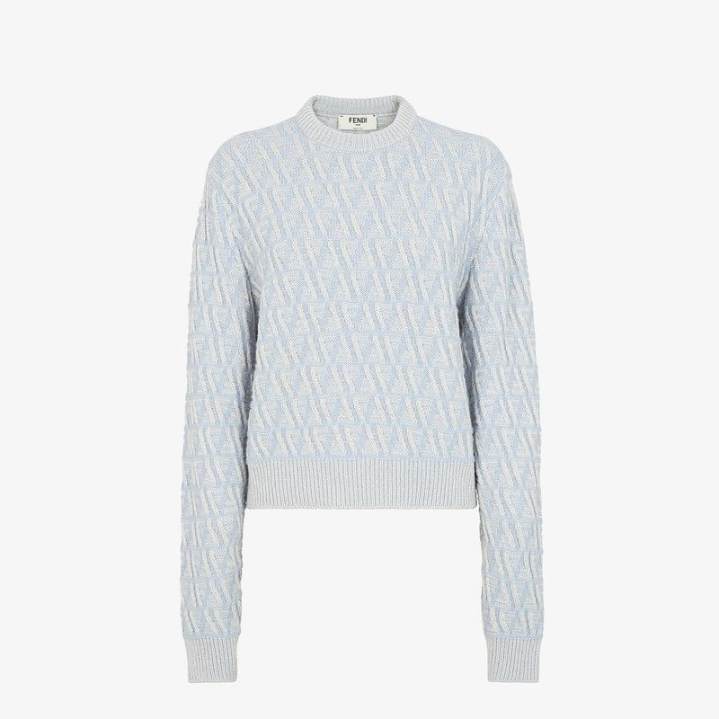 Fendi o1s1wg110326 Jumper in Light Blue Size S / US 4 / IT 40 - 1 Thumbnail