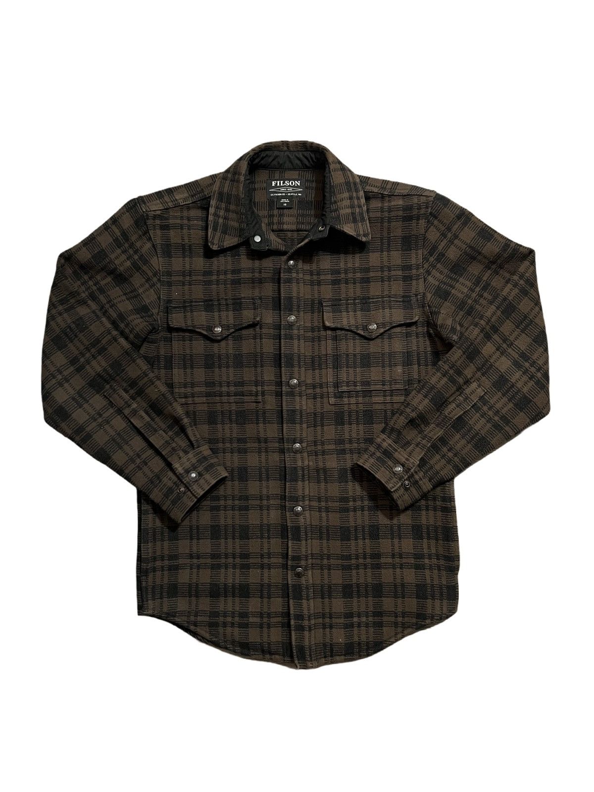 Image of Filson Beartooth Jac Shirt 20067693 Chocolate Mens Xs in Brown